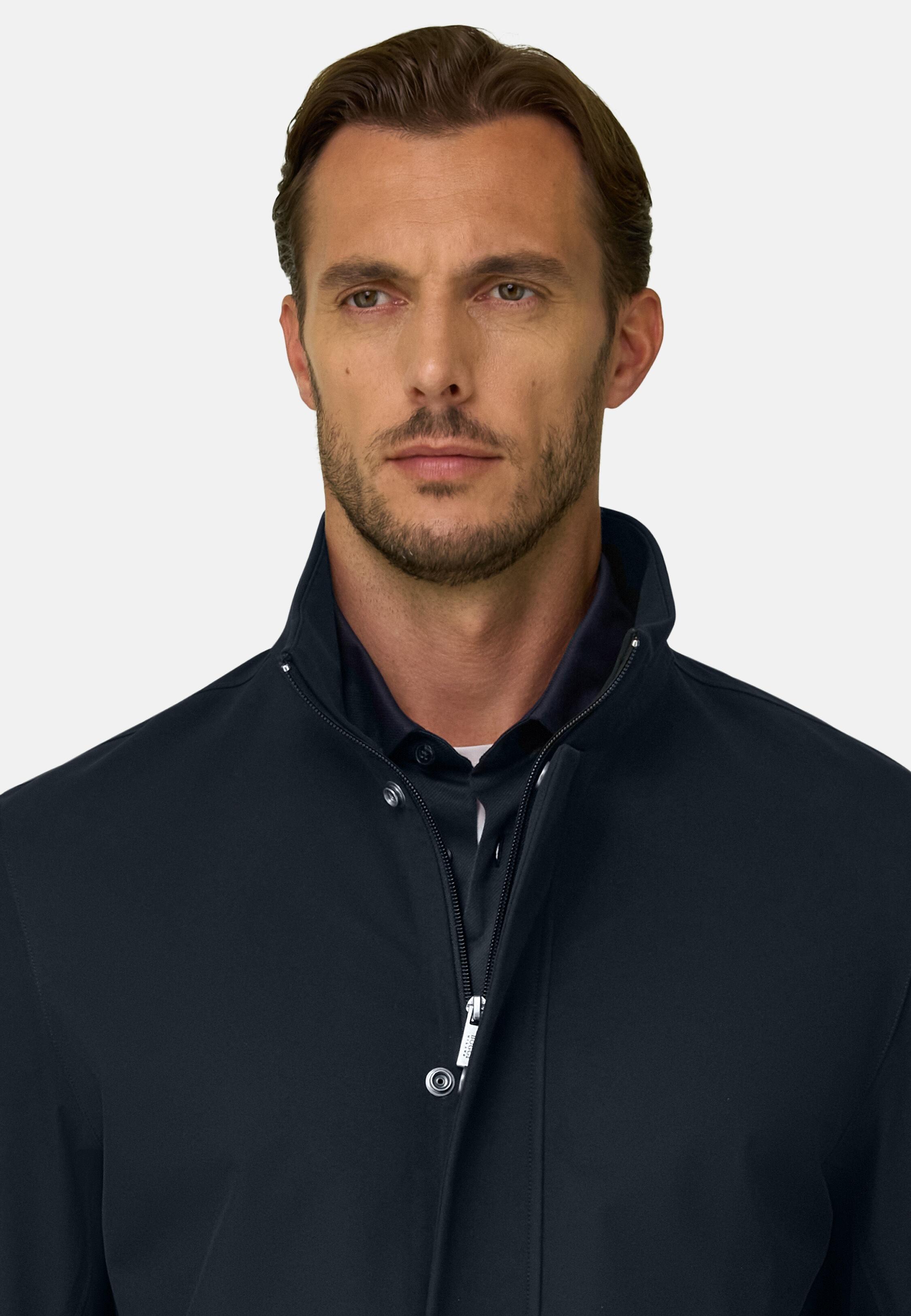 Bomber in Technical Fabric B Tech Navy blue, Navy blue, large image number 1