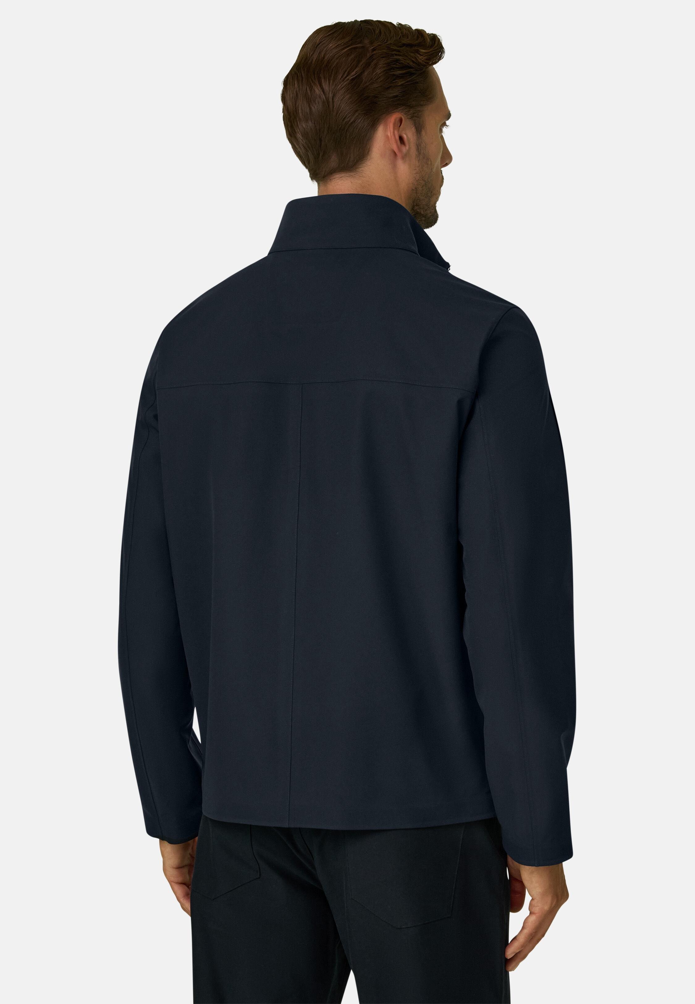 Bomber in Technical Fabric B Tech Navy blue, Navy blue, medium