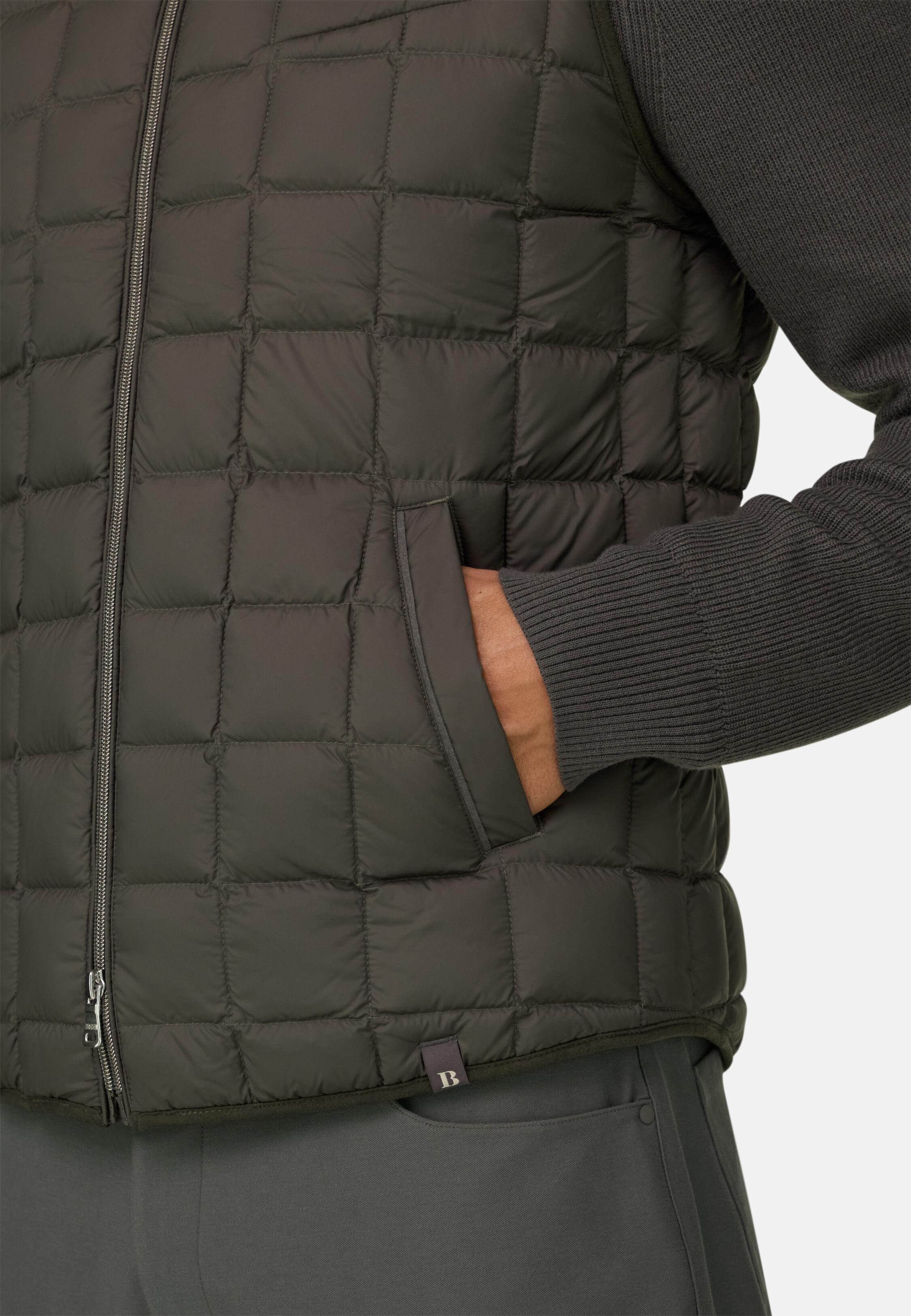 Gilet in Goose Down Military Green, Military Green, large image number 3