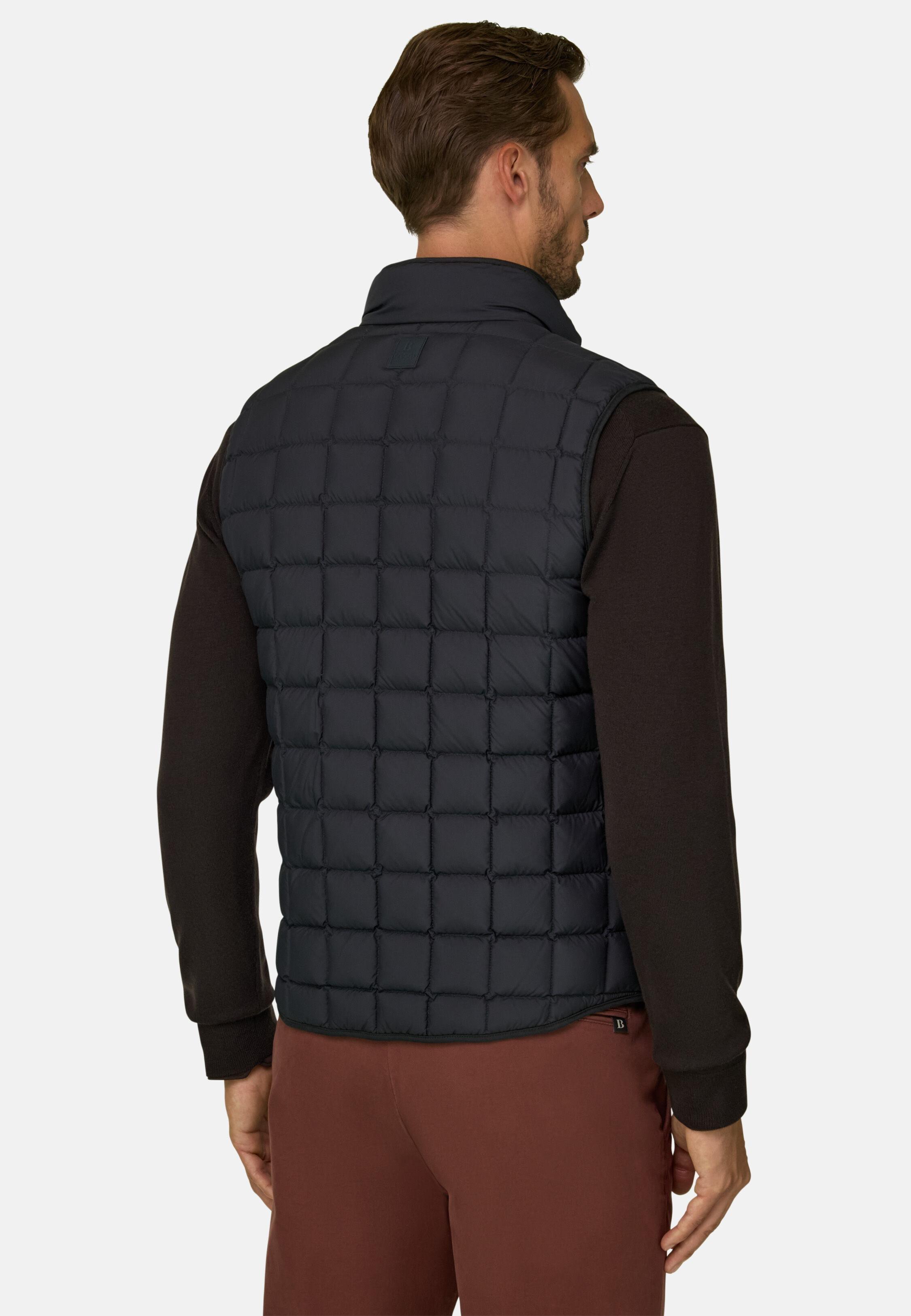Gilet in Goose Down Navy blue, Navy blue, medium