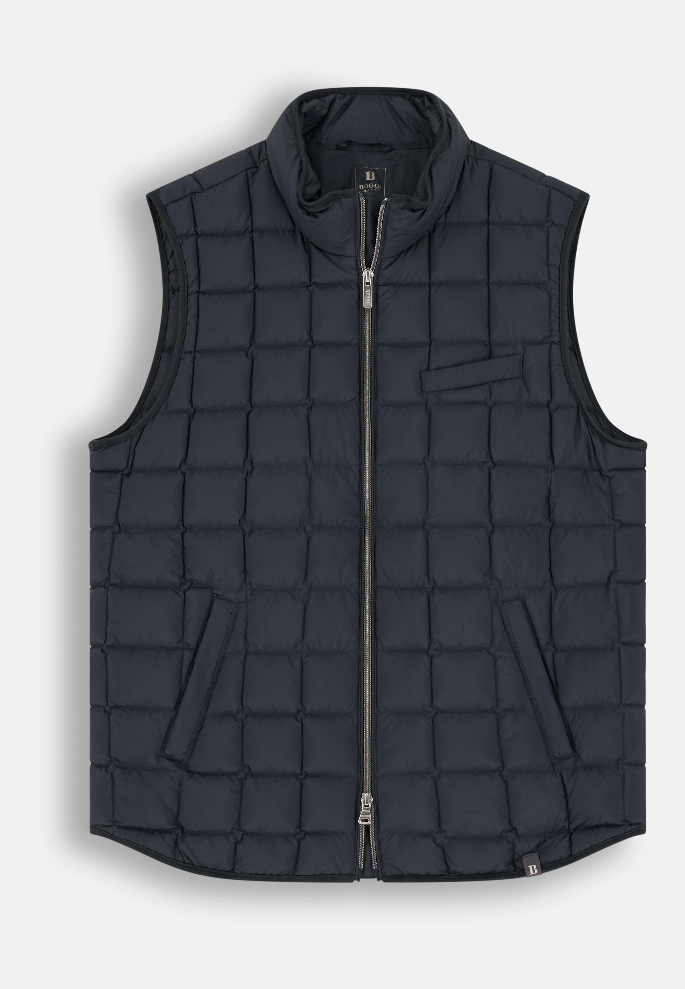 Gilet in Goose Down Navy blue, Navy blue, medium