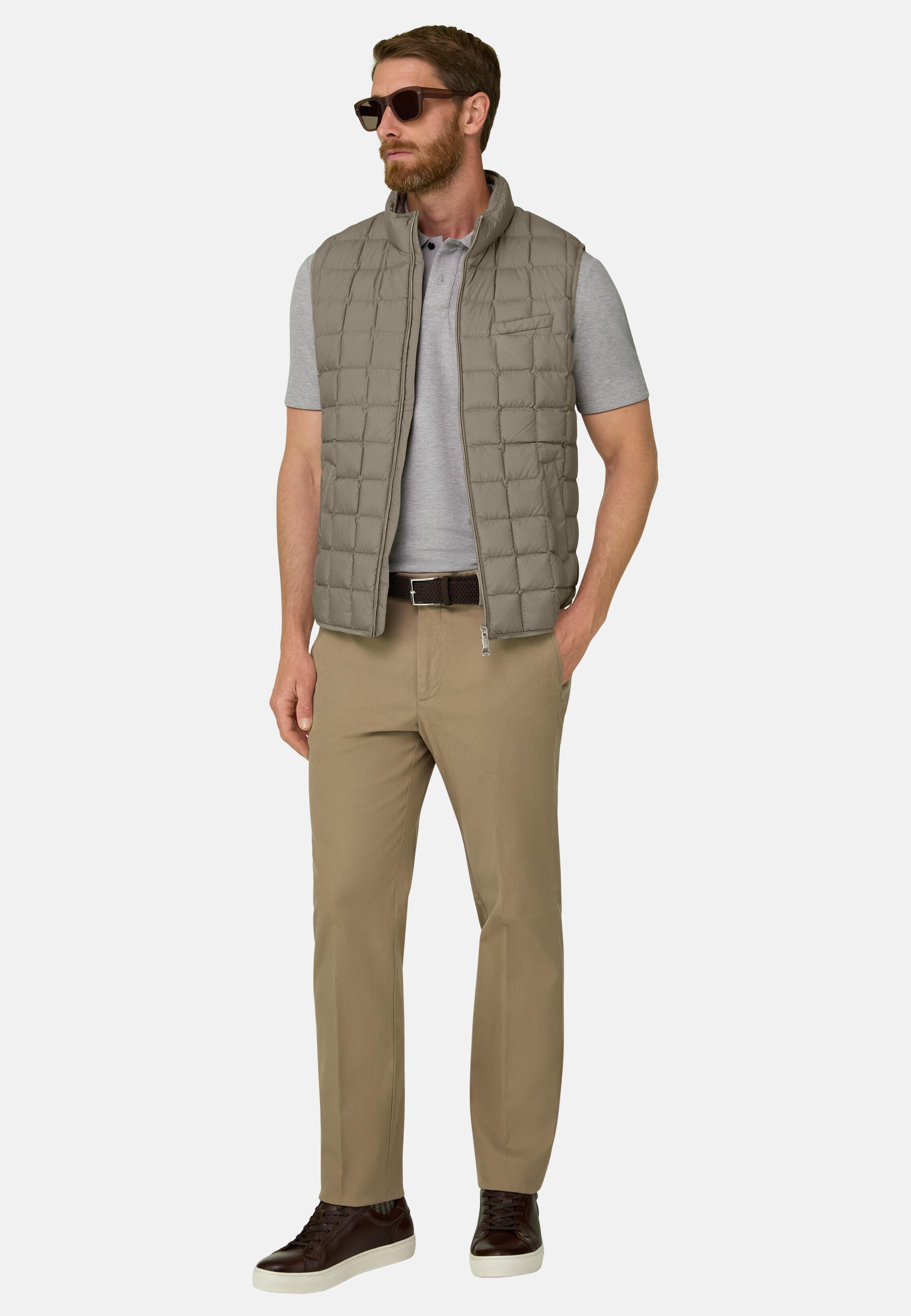 Gilet in Goose Down Taupe, Taupe, large image number 0