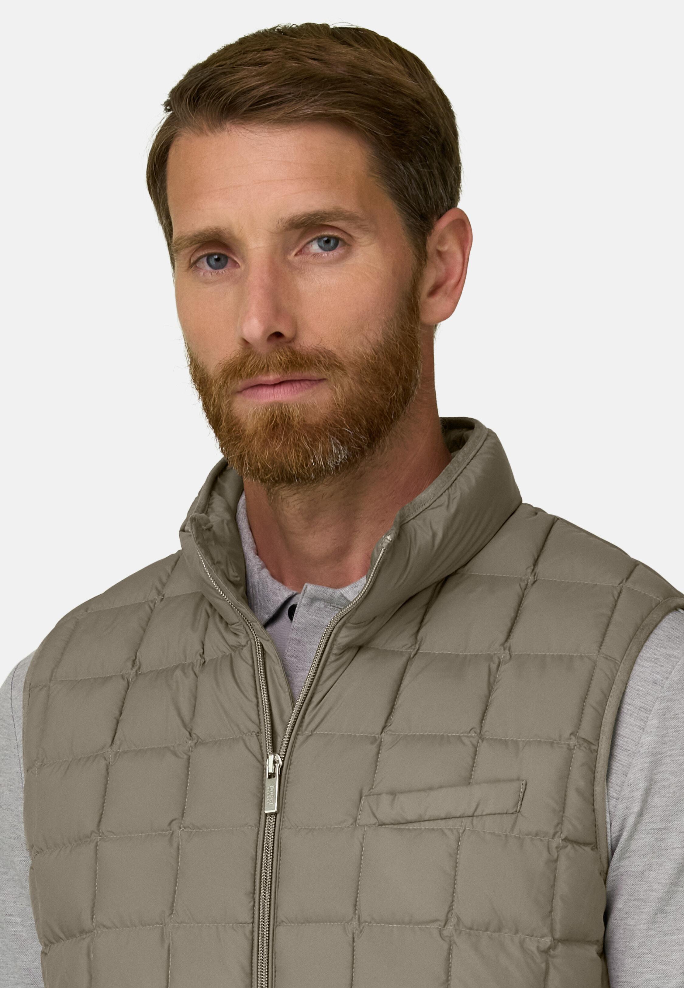 Gilet in Goose Down Taupe, Taupe, large image number 1