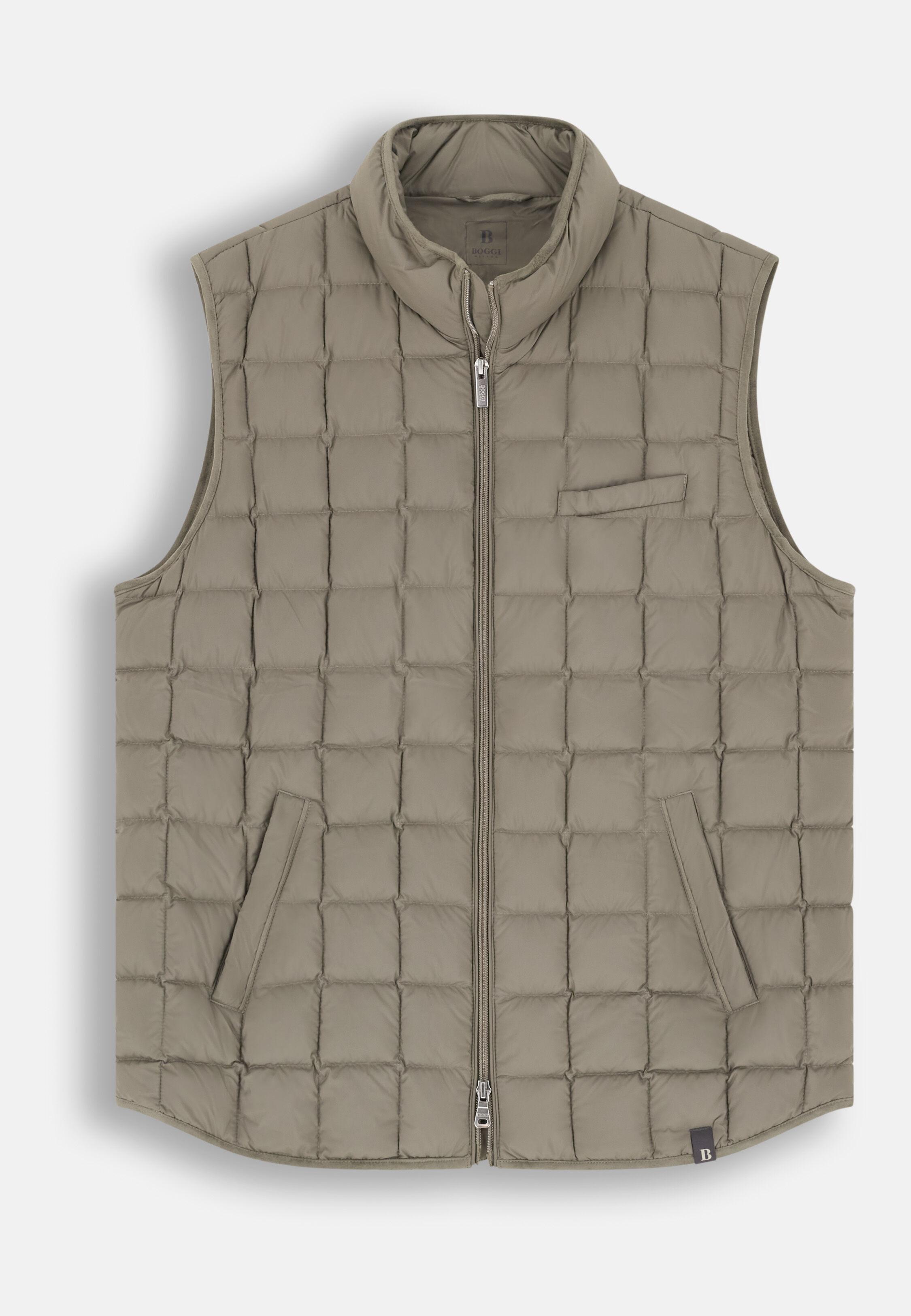 Gilet in Goose Down Taupe, Taupe, large image number 4
