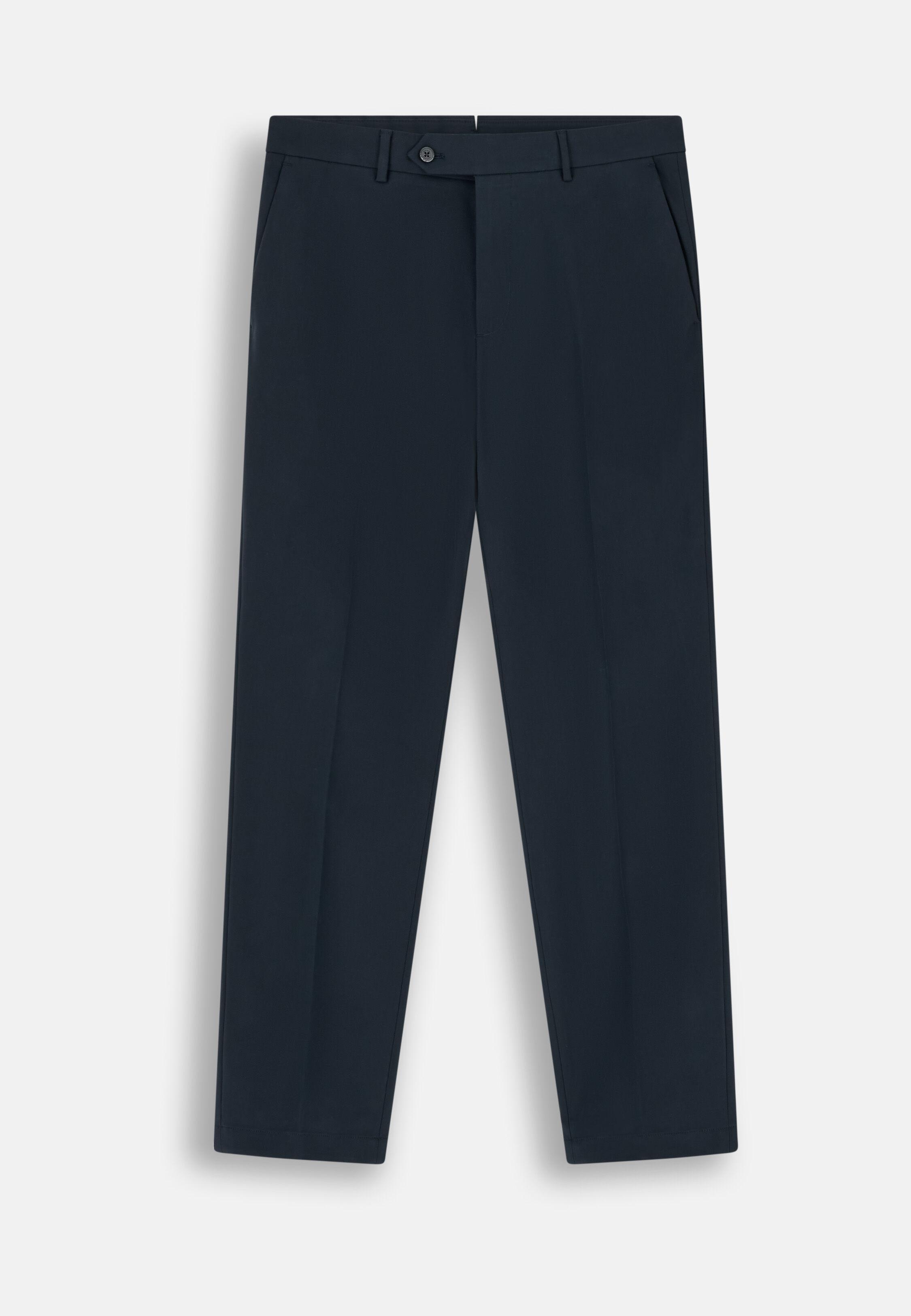 Trousers In Stretch Cotton Tencil Modal, Navy, Navy blue, large image number 2