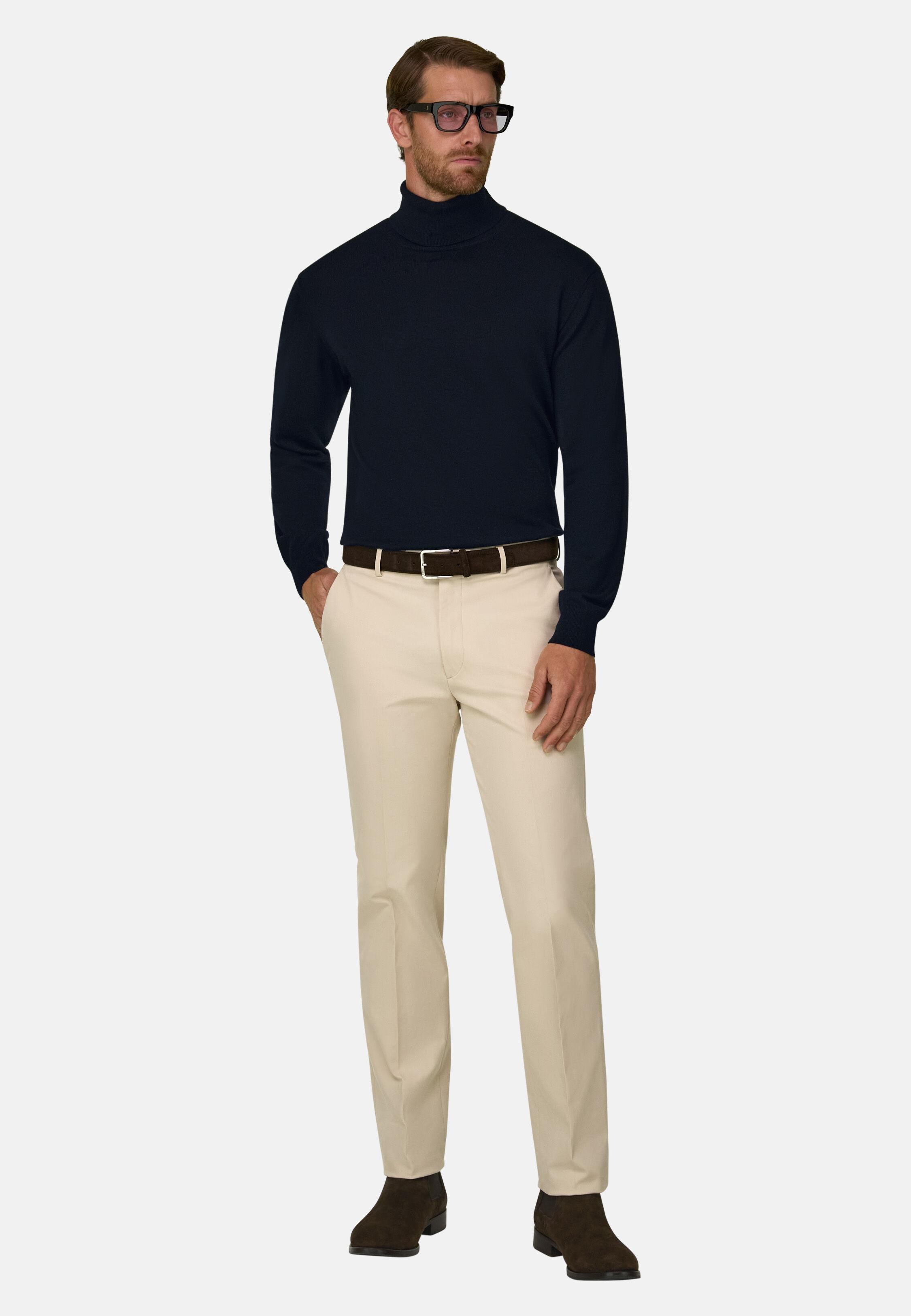 Trousers In Stretch Cotton Tencil Modal White, Offwhite, large image number 0