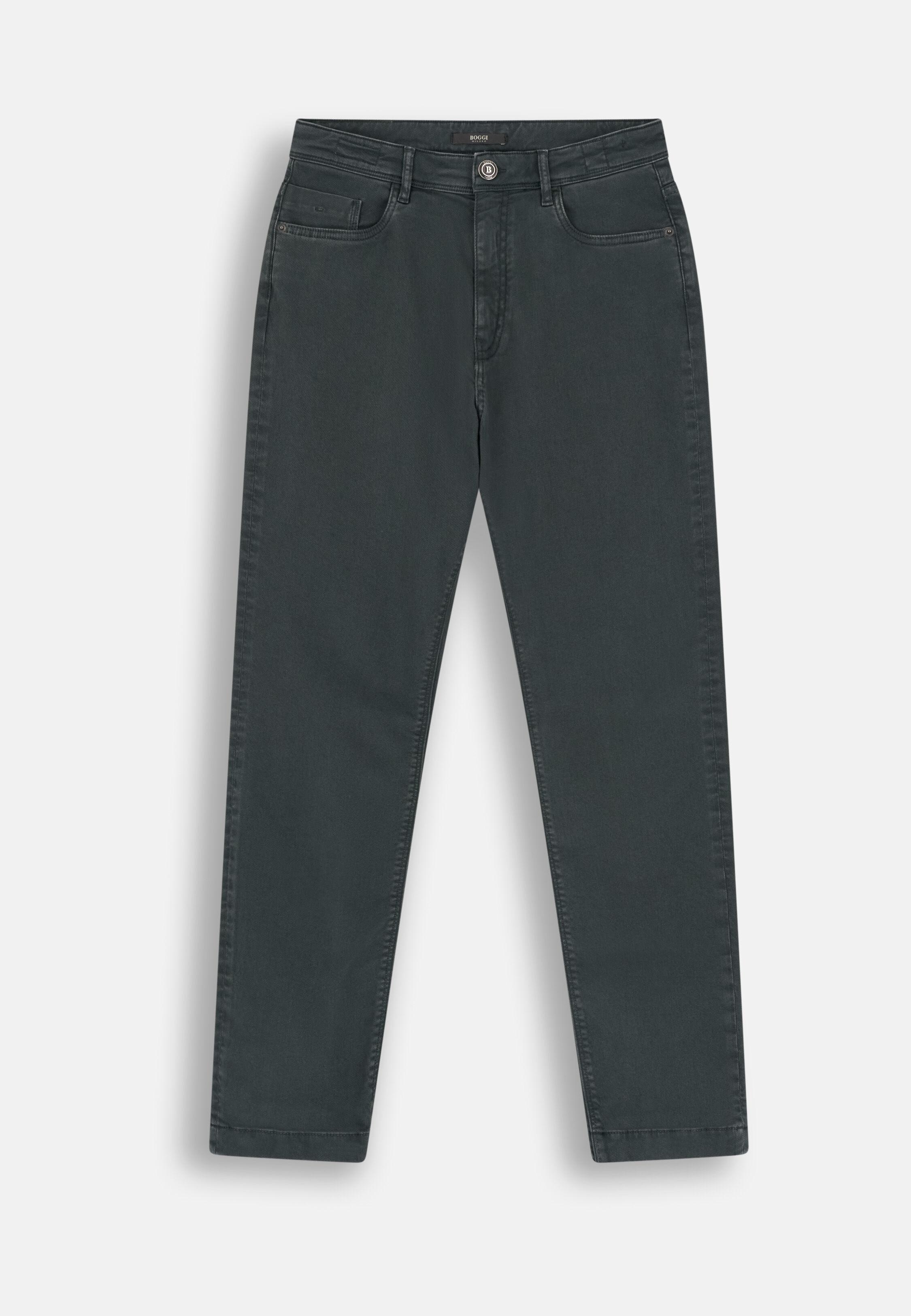 Jeans In Stretch Cotton Tencel Grey, 3901_DKGE, medium