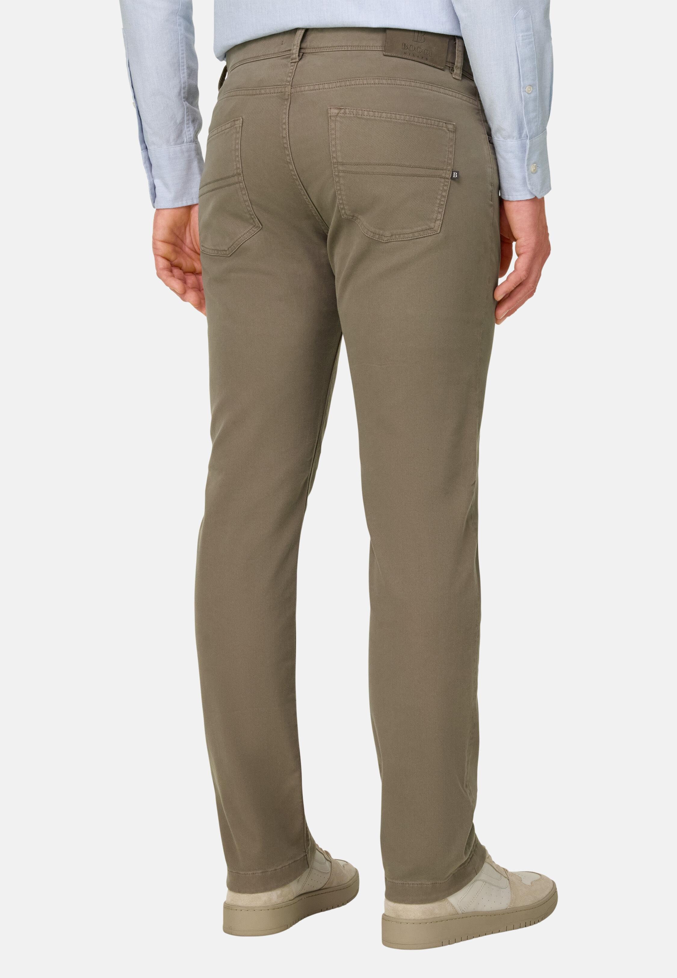 Jeans in Stretch Cotton TENCEL, Mud, Mud, large image number 3