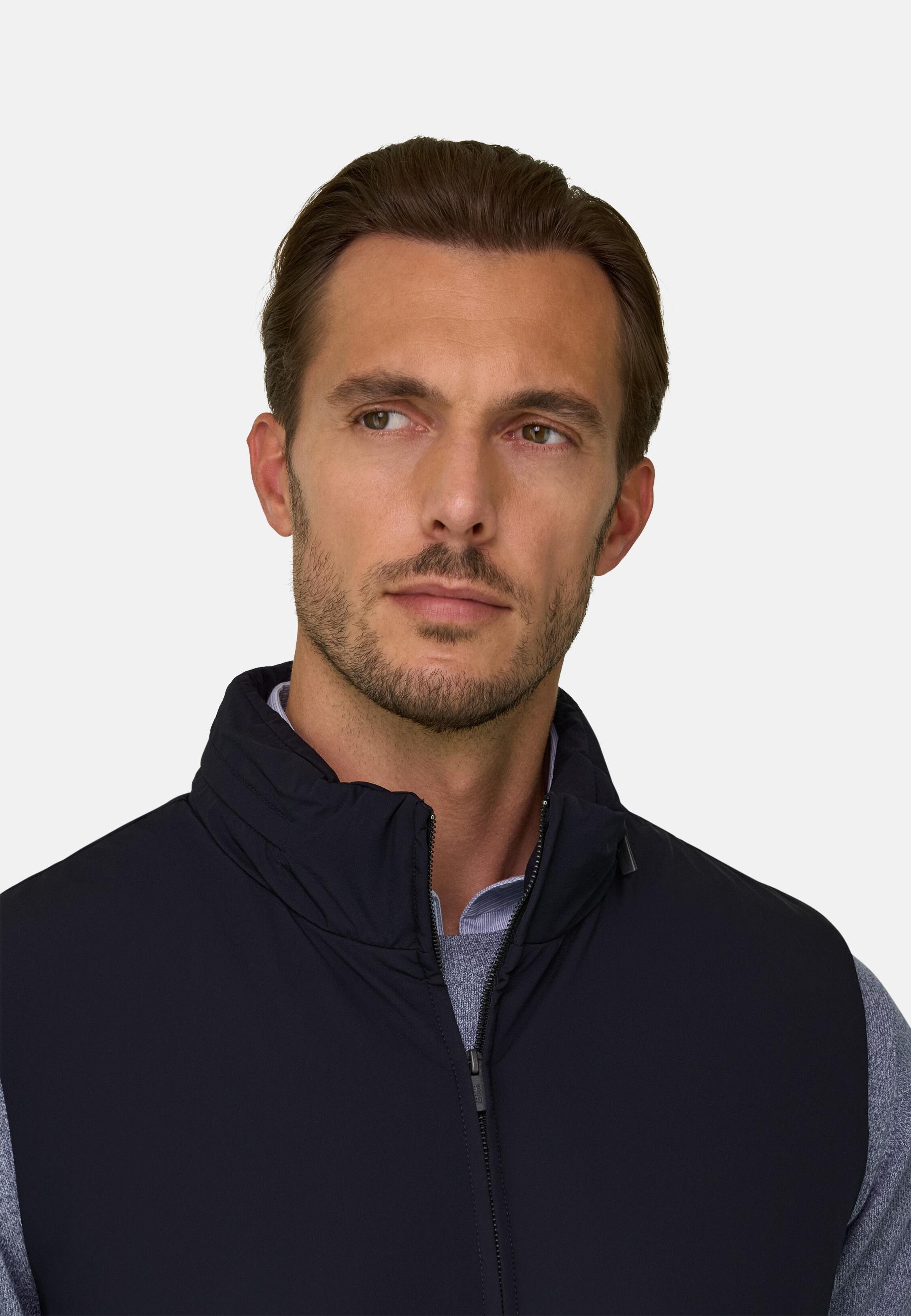Gilet in Technical Fabric Navy blue, Navy blue, large image number 3