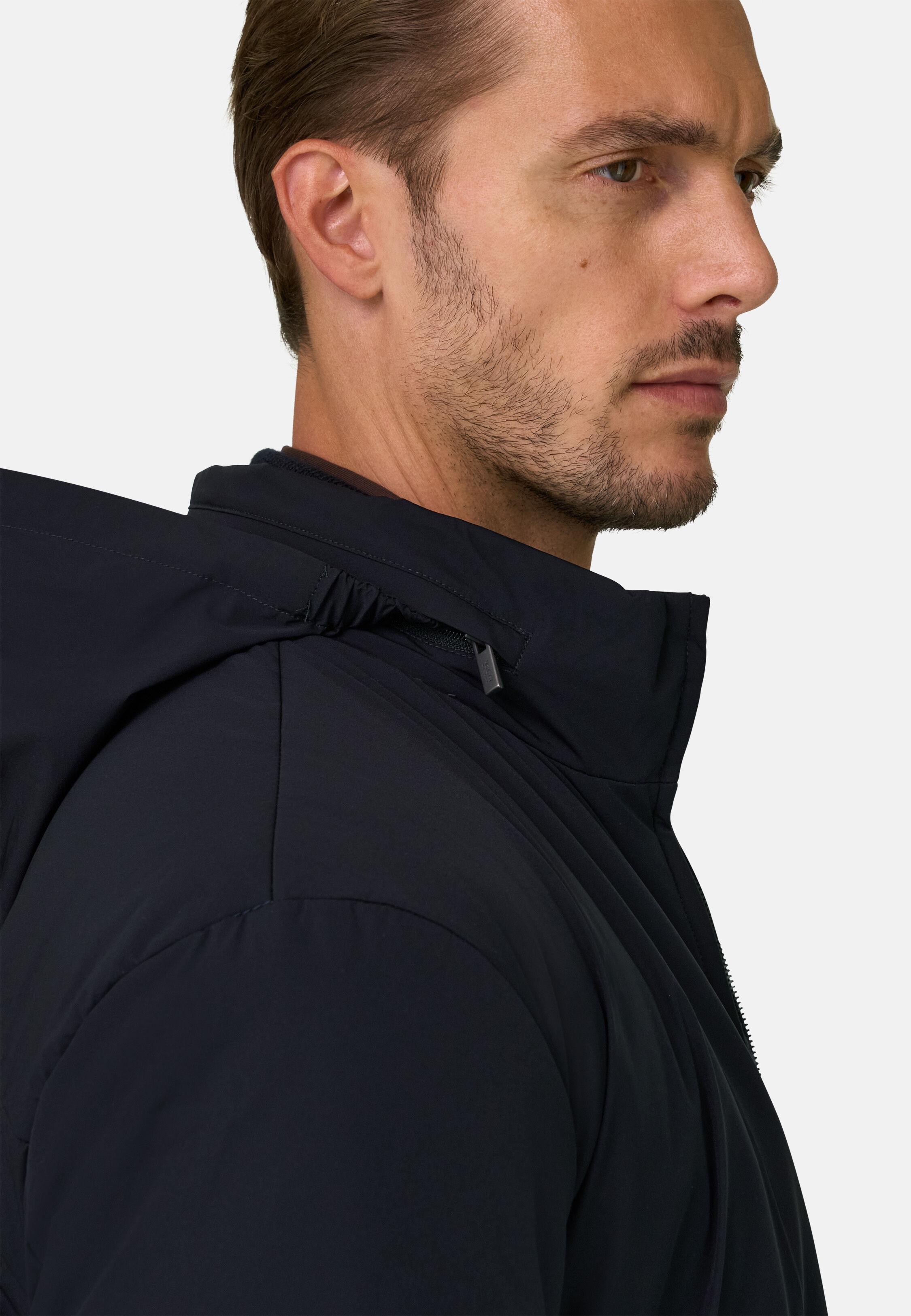 Bomber in Technical Fabric B Tech Navy blue, Navy blue, medium