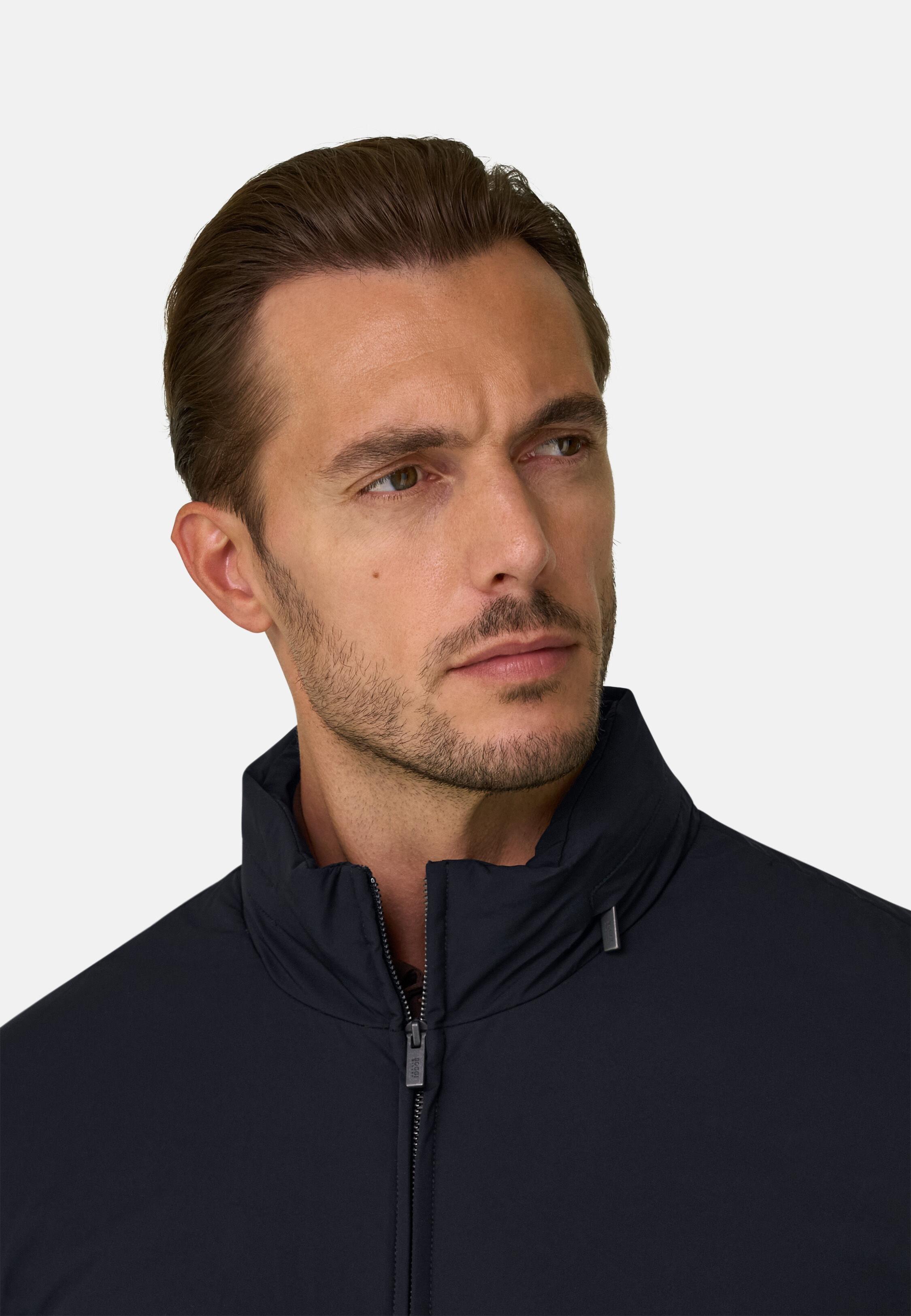 Bomber In Technical Fabric B Tech Navy, Navy blue, large image number 4