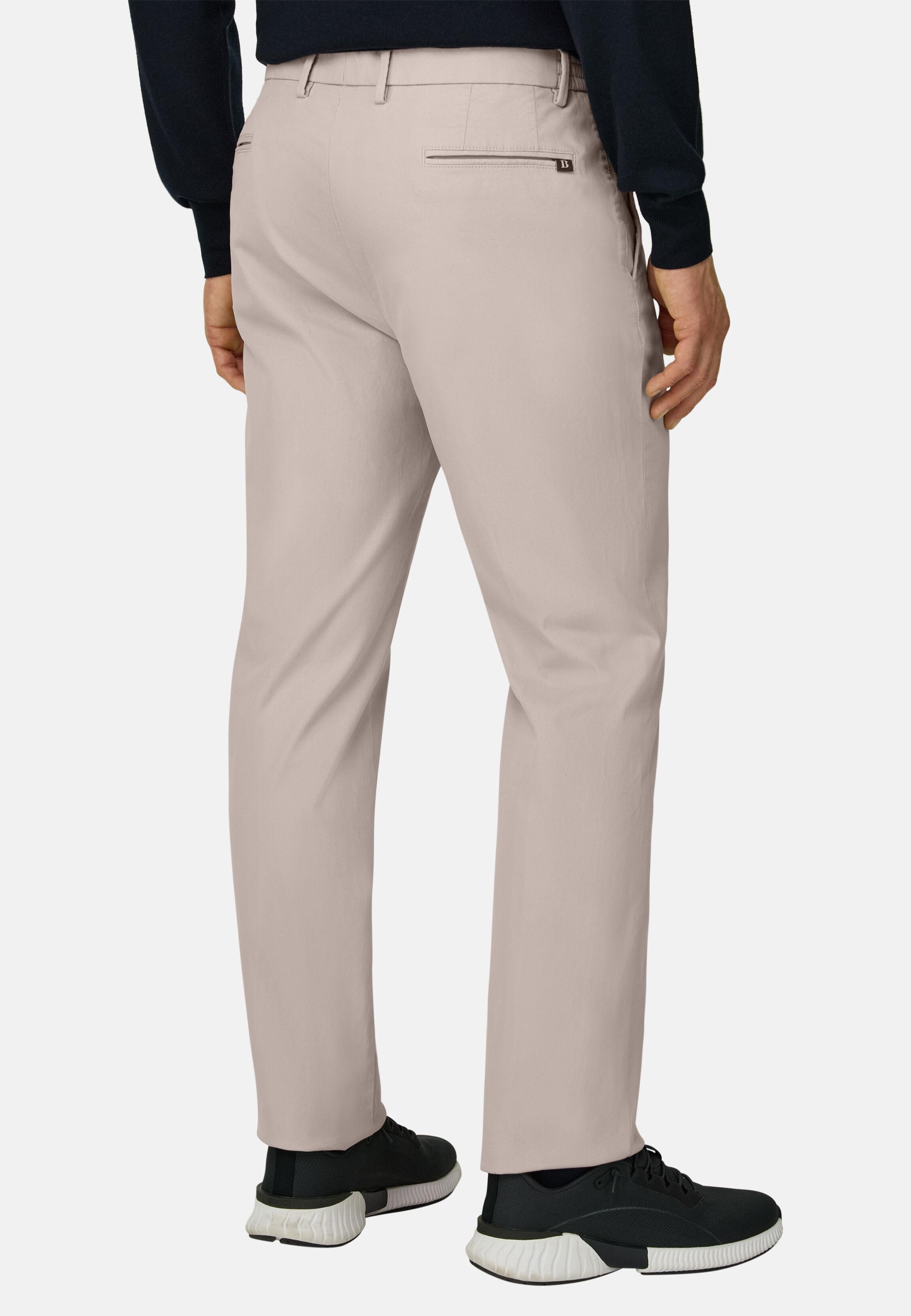 Trousers in Stretch Cotton Tencel Sand, Sand, large image number 3