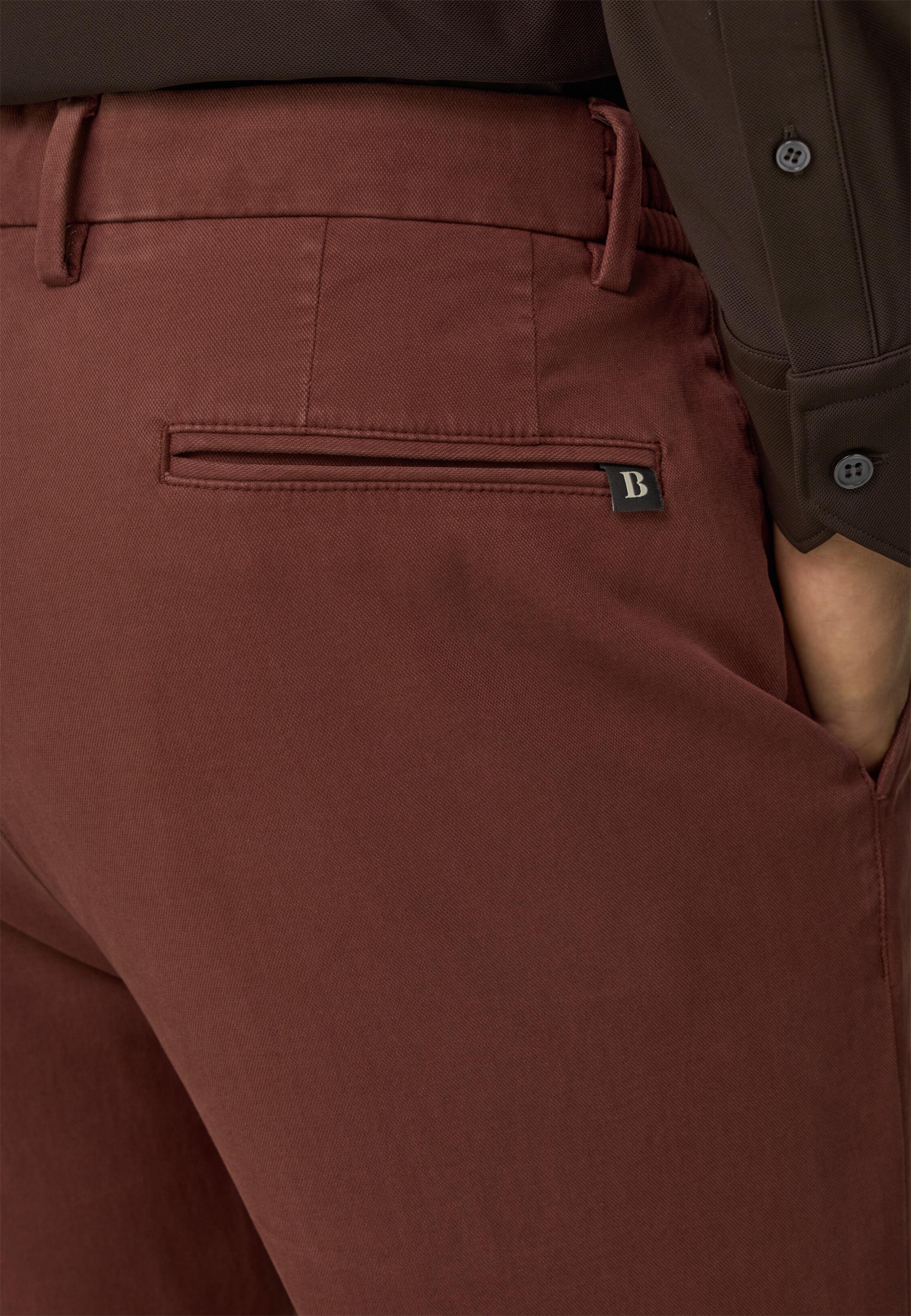 Trousers in Stretch Cotton Tencel Rot, Rot, large image number 4