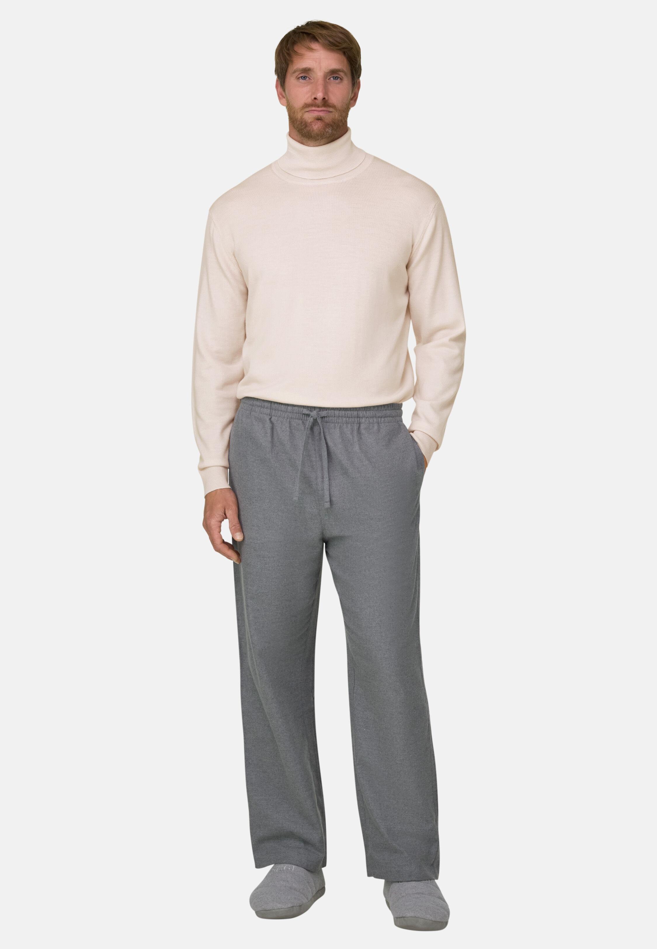 كنزة بياقة عالية من صوف ميرينو فائق النعومة, Offwhite, medium