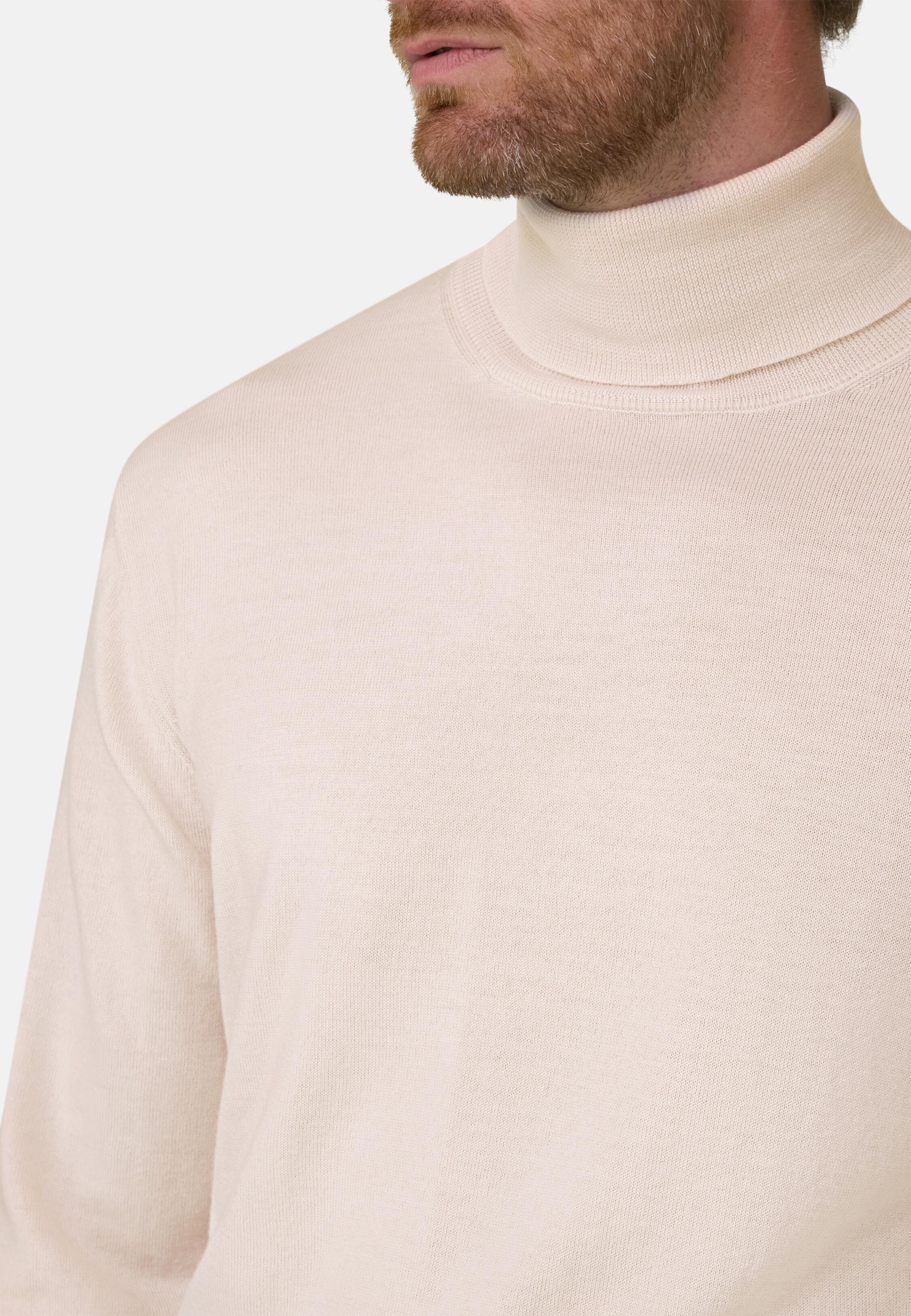 كنزة بياقة عالية من صوف ميرينو فائق النعومة, Offwhite, large image number 1