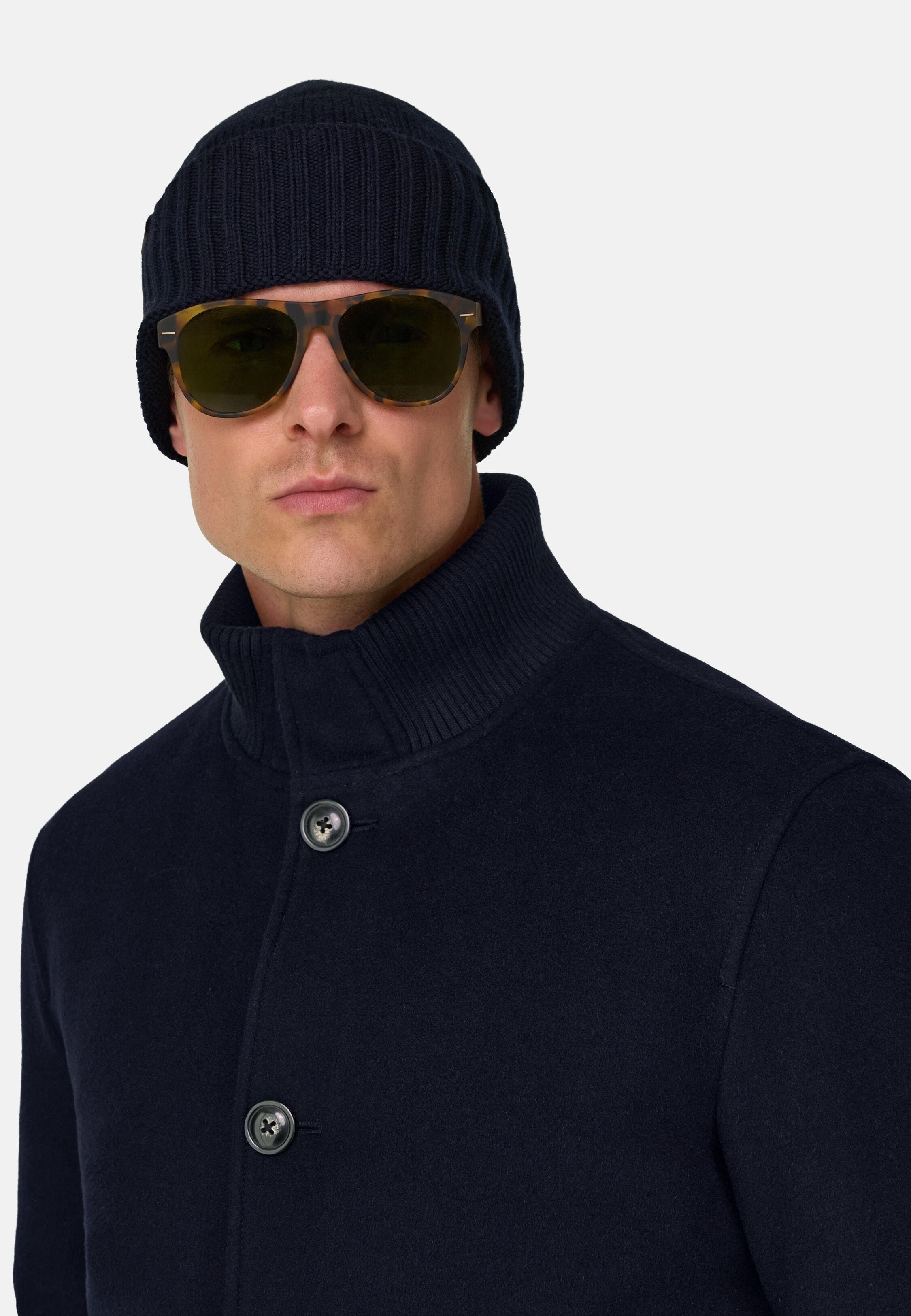 Jacket Padded In Wool Cashmere Navy, Navy blue, large image number 3