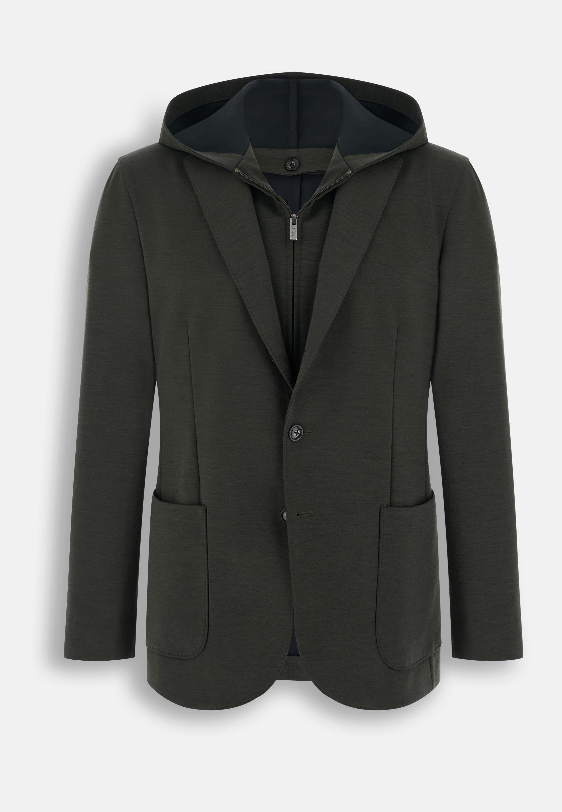 Sweatshirt Blazer Madison in Wooltech Military Green, Military Green, medium