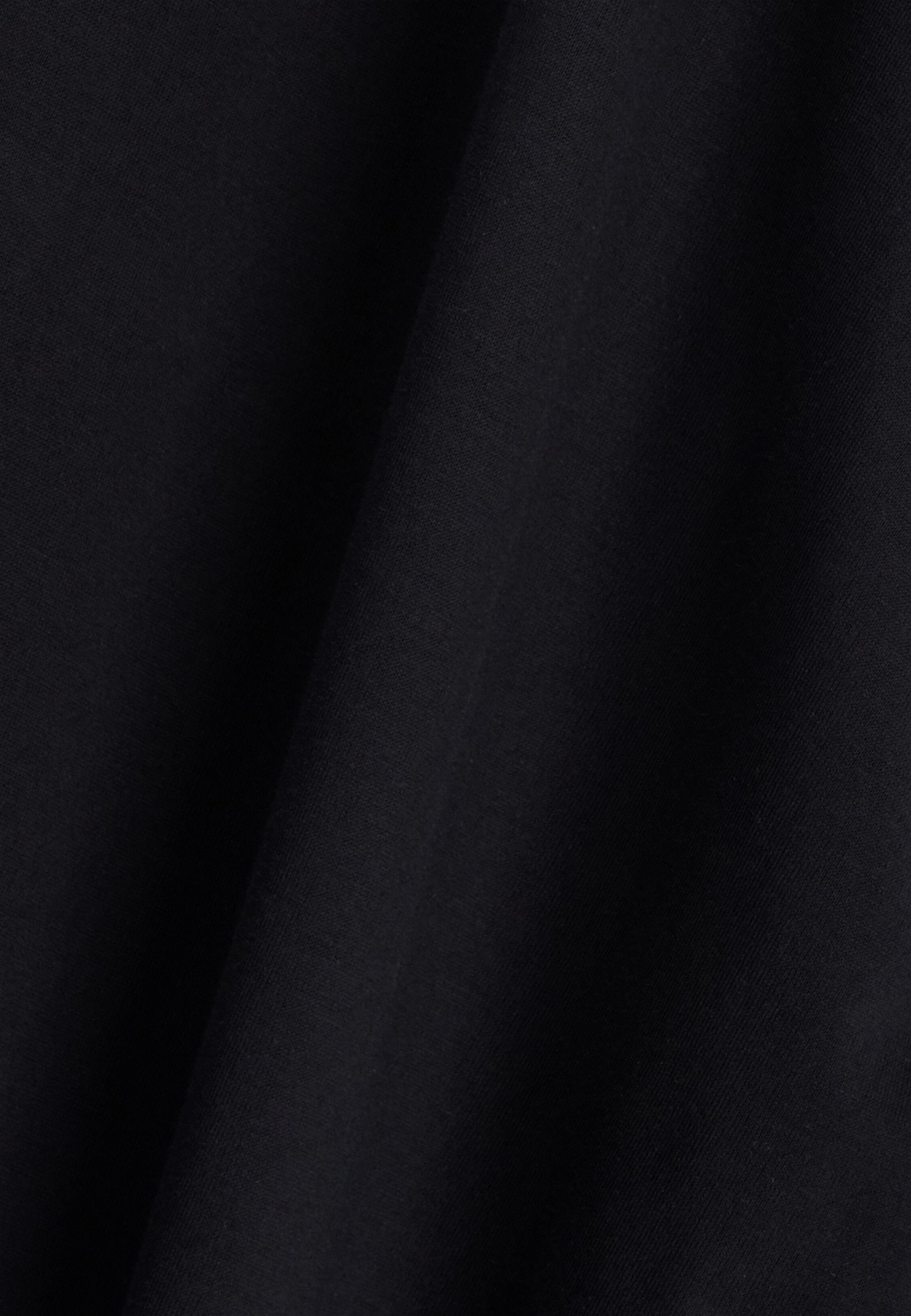 Polo Shirt in Cotton and Silk Regular Fit, Black, Black, large image number 4