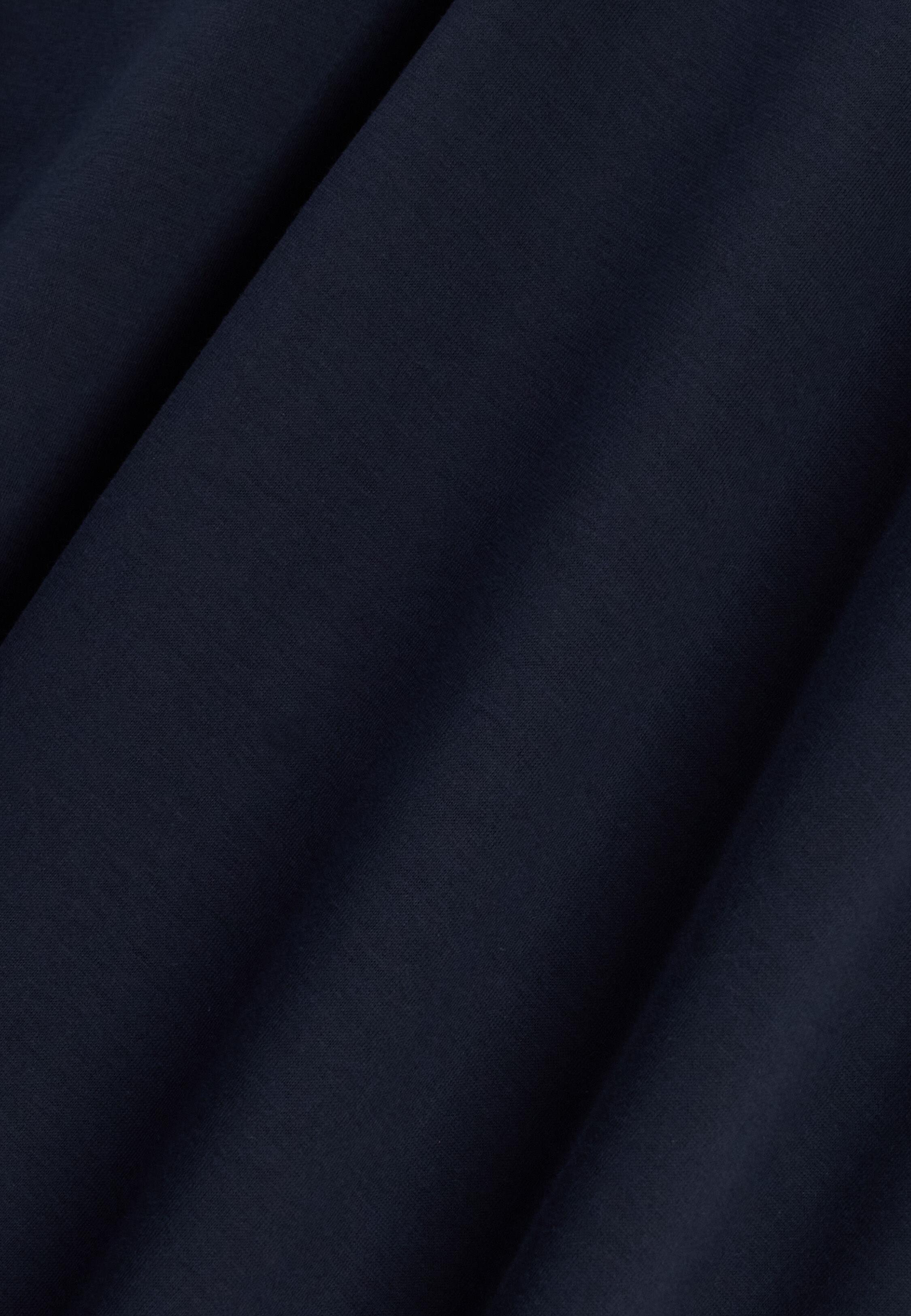 قميص بولو من القطن والحرير بقصة عادية أزرق كحلي, Navy blue, large image number 4