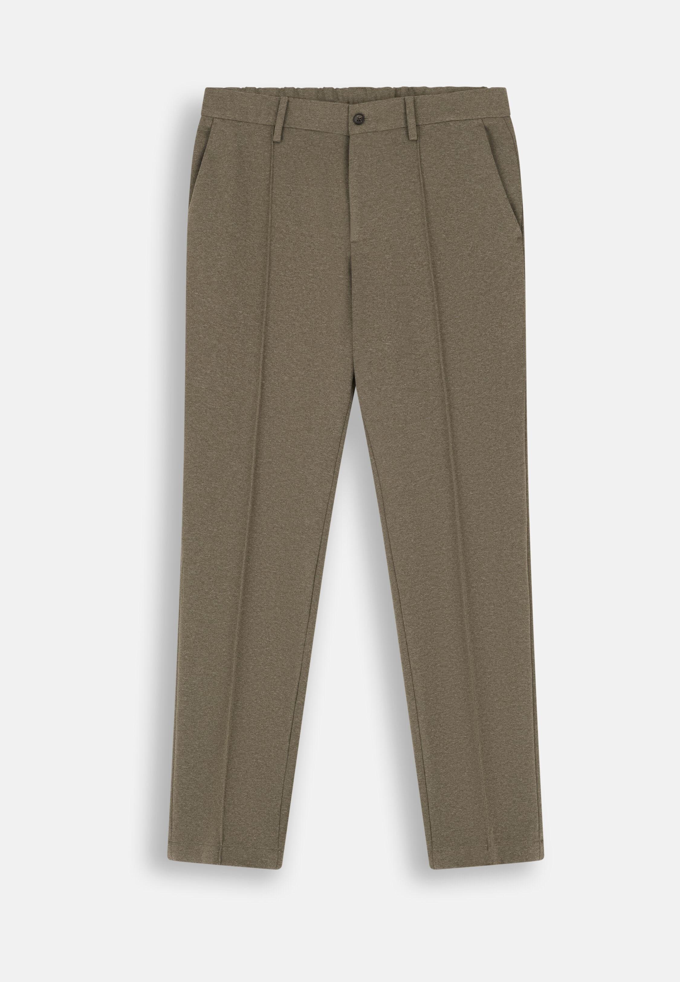 Trousers in Cotton Blend Jersey, Brown, Brown, large image number 4