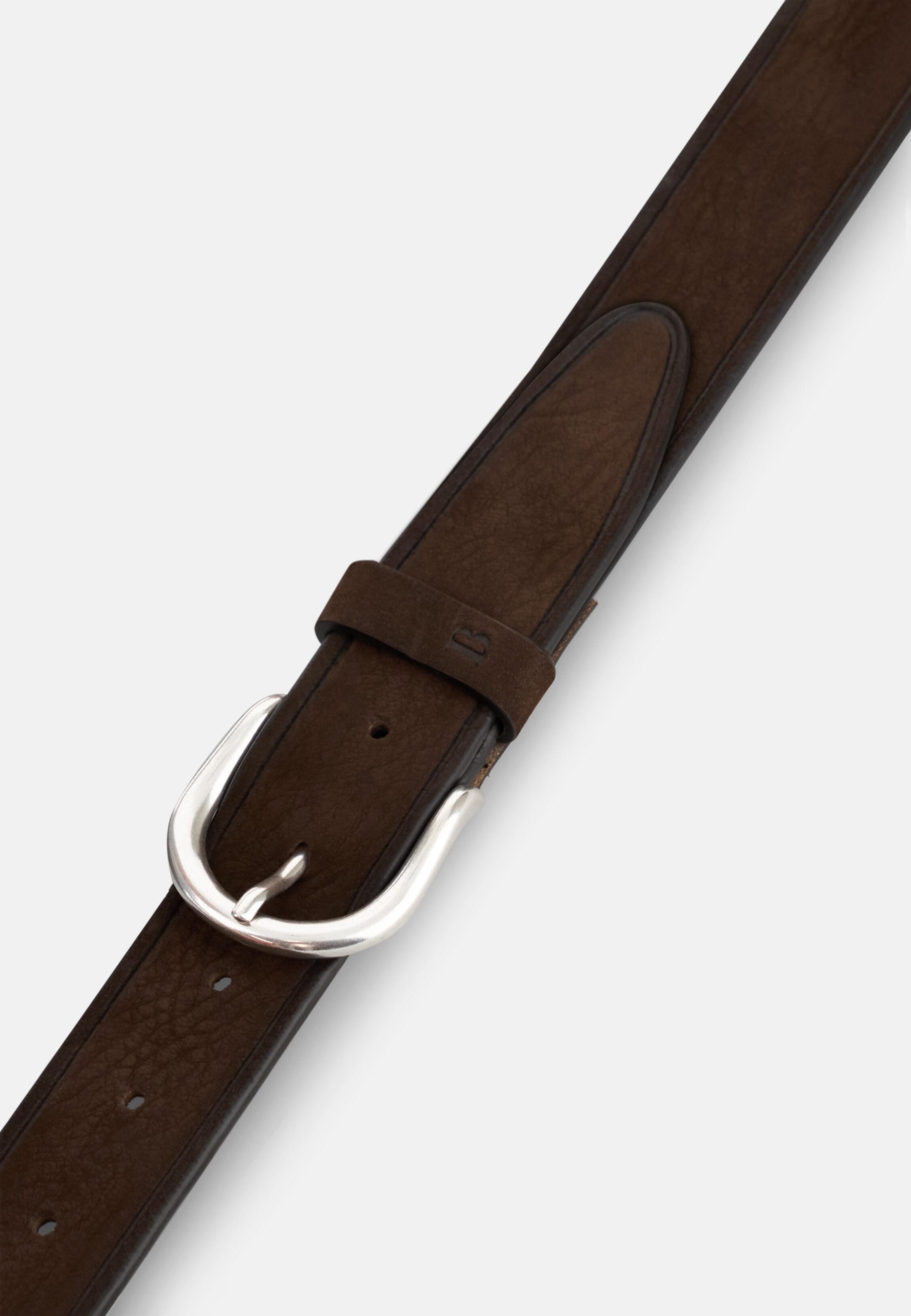 حزام من جلد النوبوك, Dark brown, medium