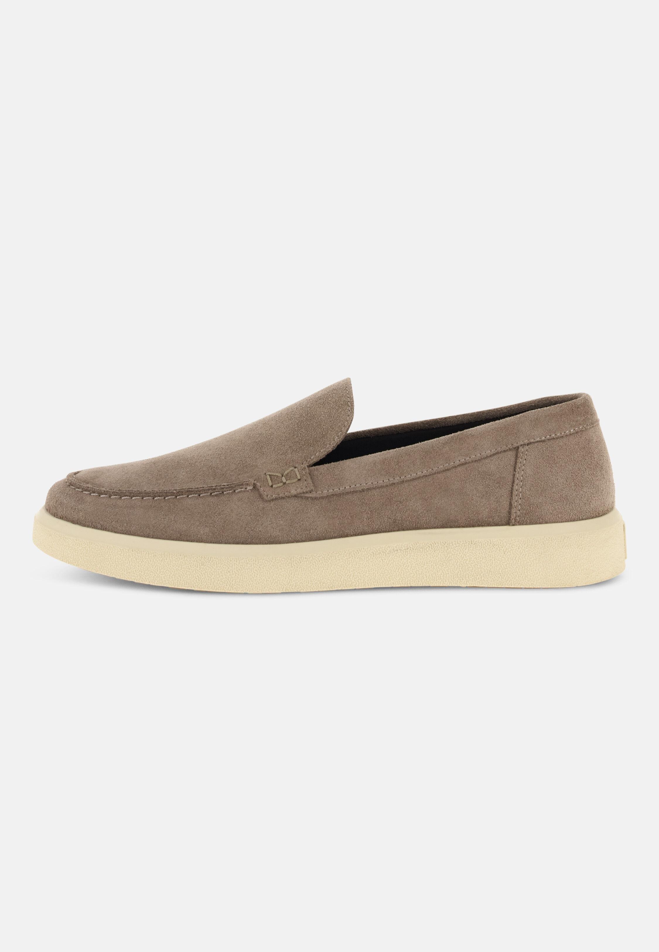 Stratus Loafers In Suede Leather Taupe, Taupe, medium