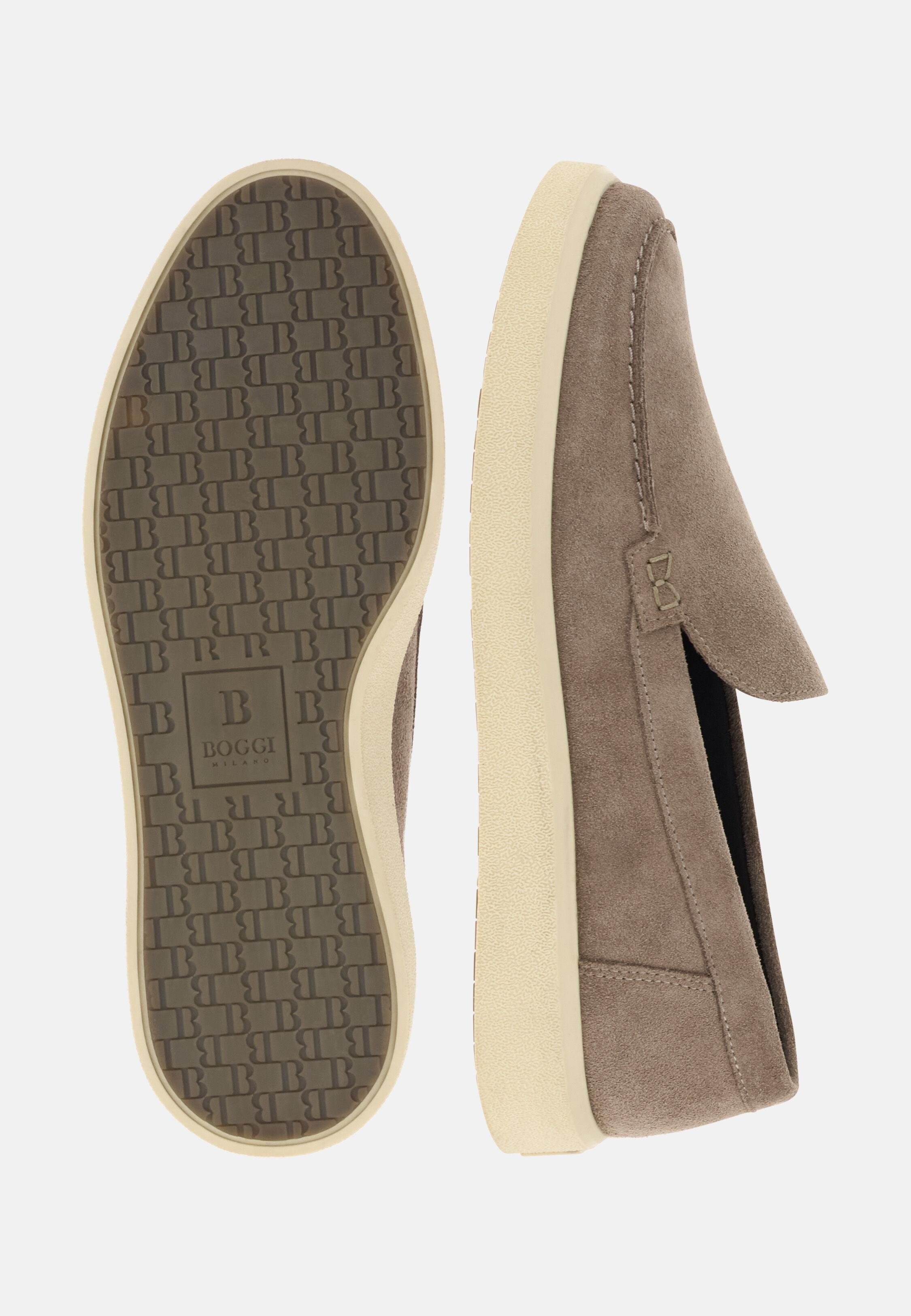 Stratus Loafers In Suede Leather Taupe, Taupe, large image number 3
