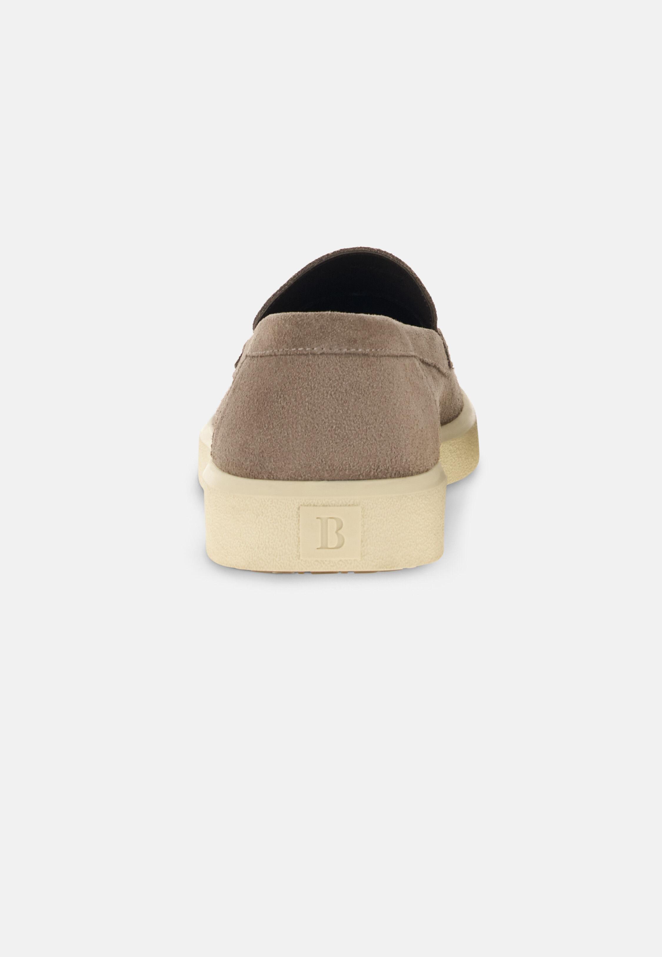 Stratus Loafers In Suede Leather Taupe, Taupe, large image number 4