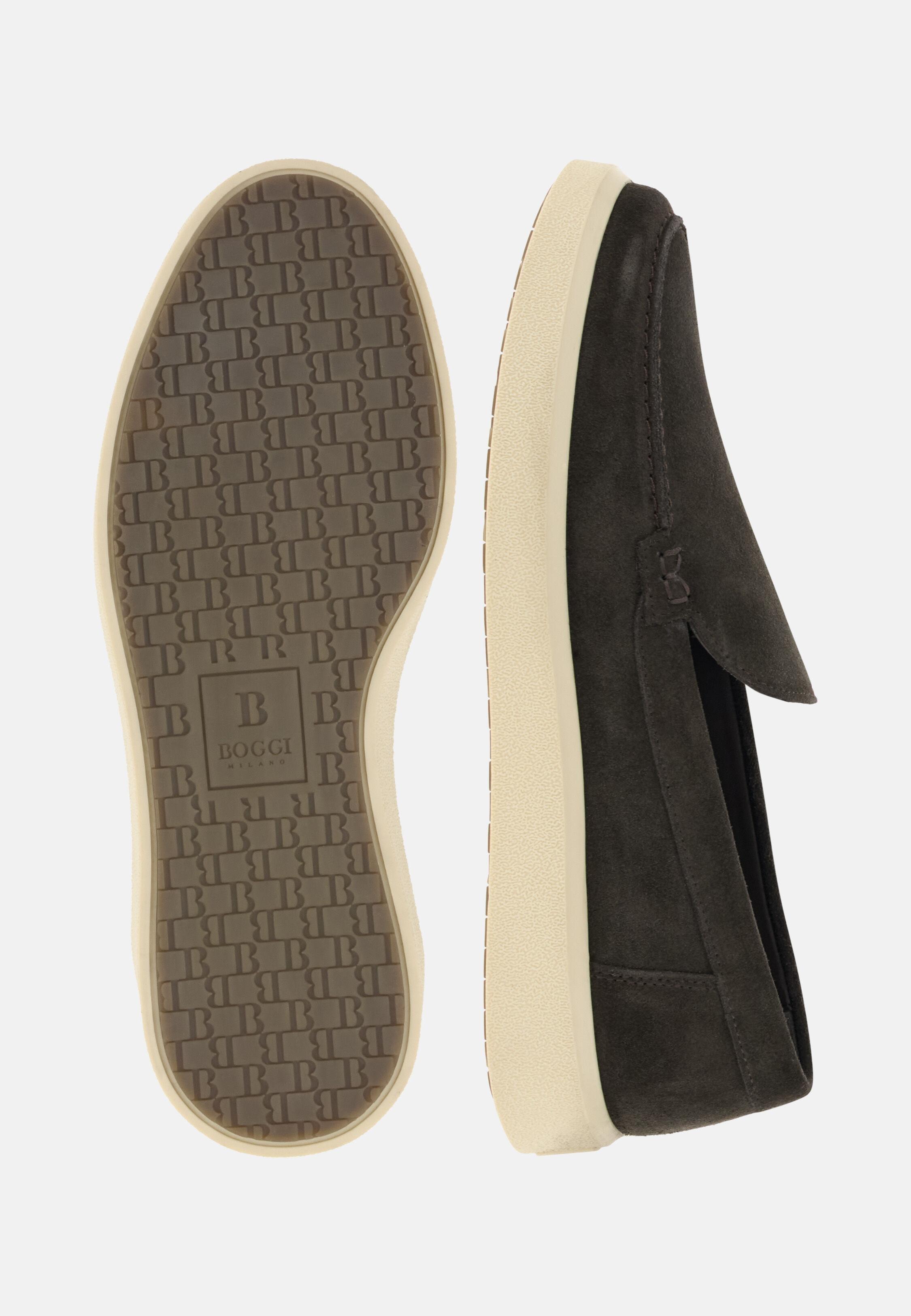 Stratus Loafers in Suede Leather Dark brown, Dark brown, medium