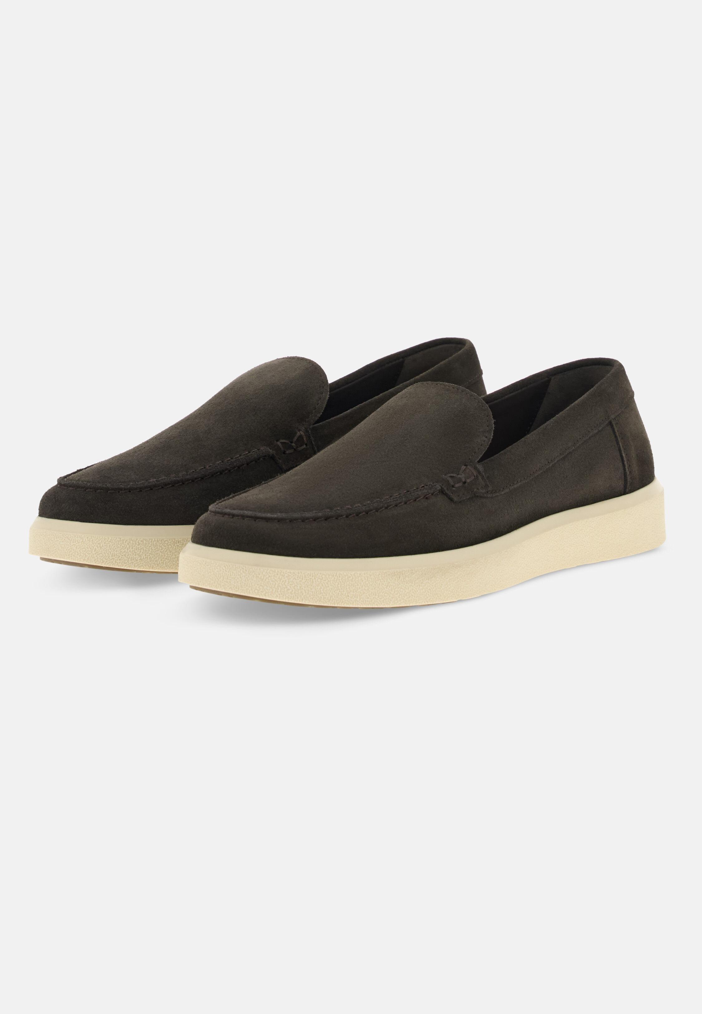 Stratus Loafers in Suede Leather Dark brown, Dark brown, medium