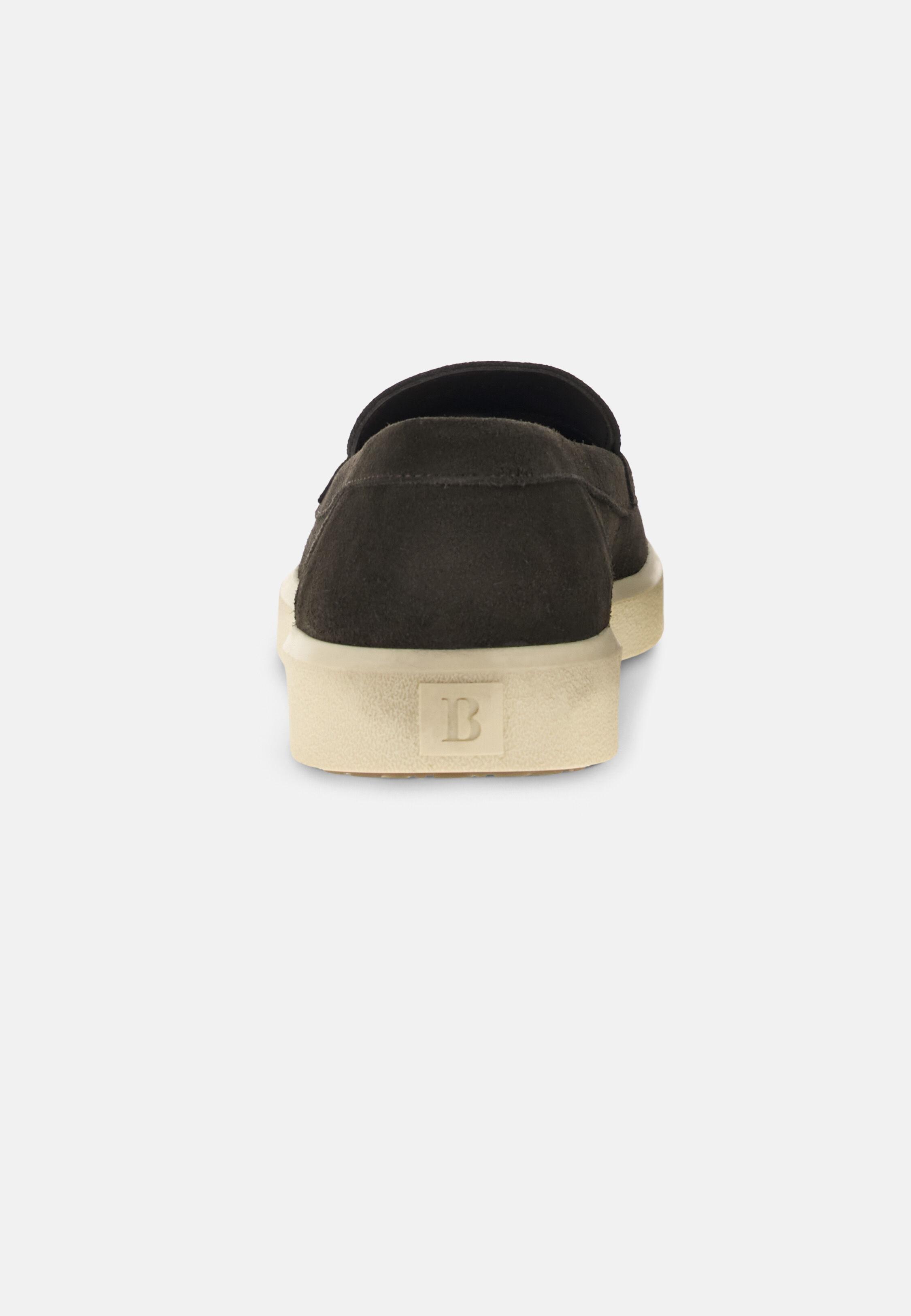 Stratus Loafers in Suede Leather, Dark Brown, Dark brown, large image number 3