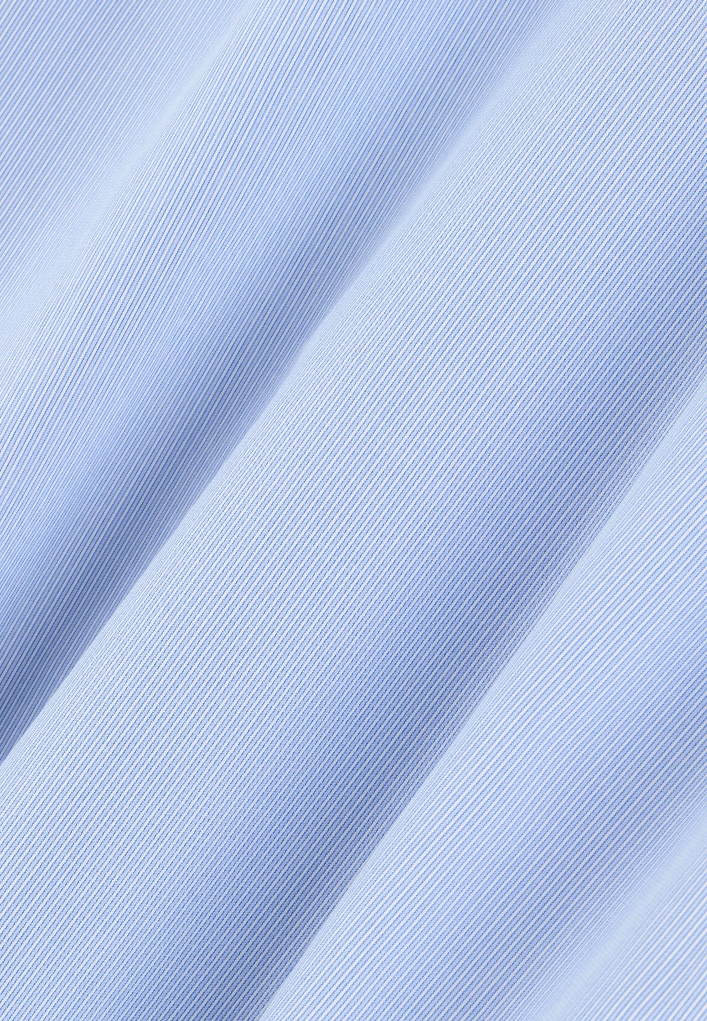 Shirt in Striped Cotton Regular Fit Light Blue, Light Blue, large image number 3