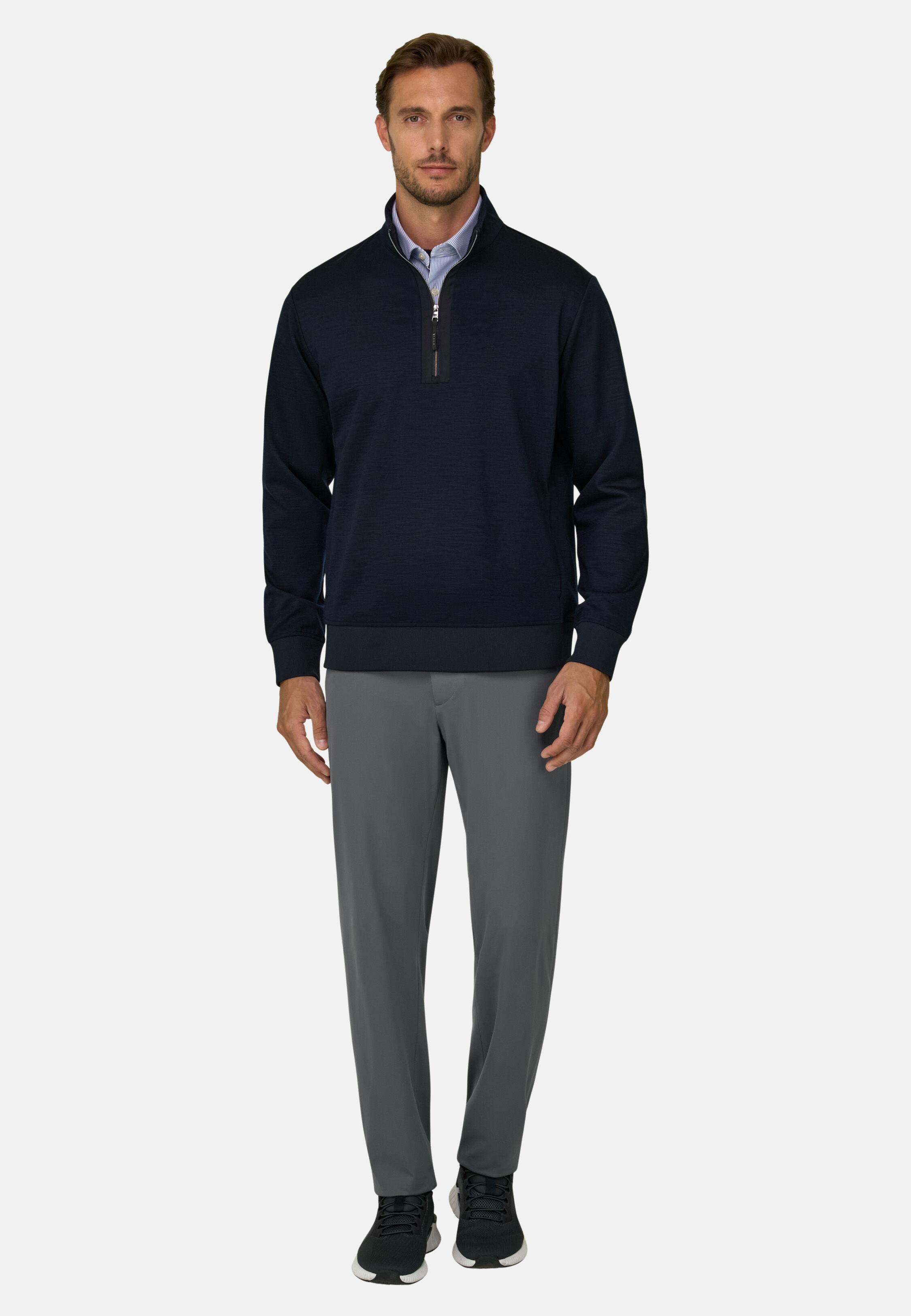 Trousers in Stretch Nylon B Tech Grey, Grey, large image number 0