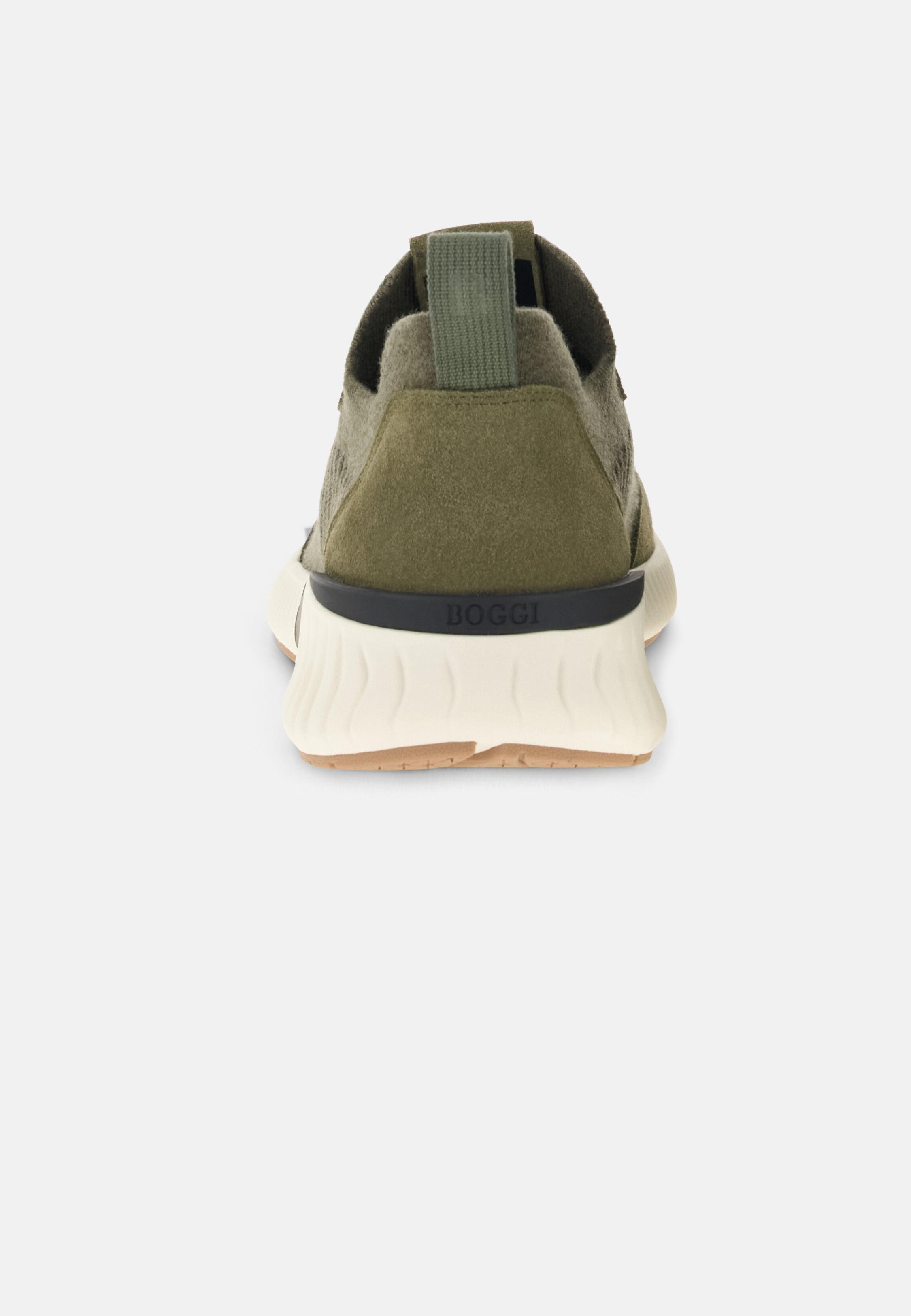 Willow Trainers in Wool Blend Green, Green, medium