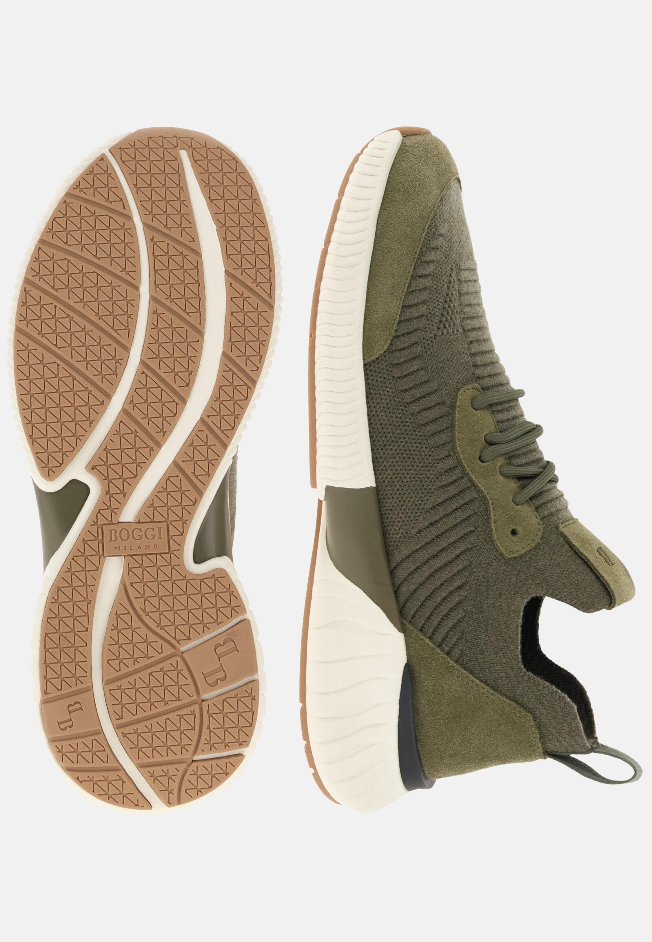 Willow Trainers in Wool Blend, Green, Green, large image number 3