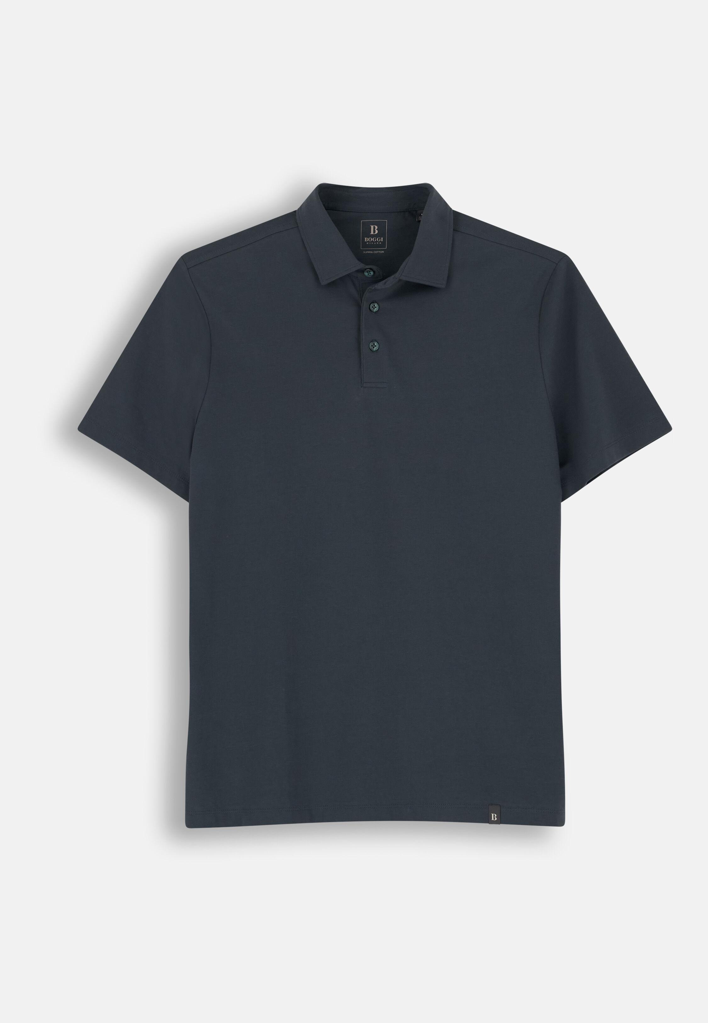 Polo in Stretch Supima Cotton Jersey, Dark Green, 3901_DKGE, large image number 3