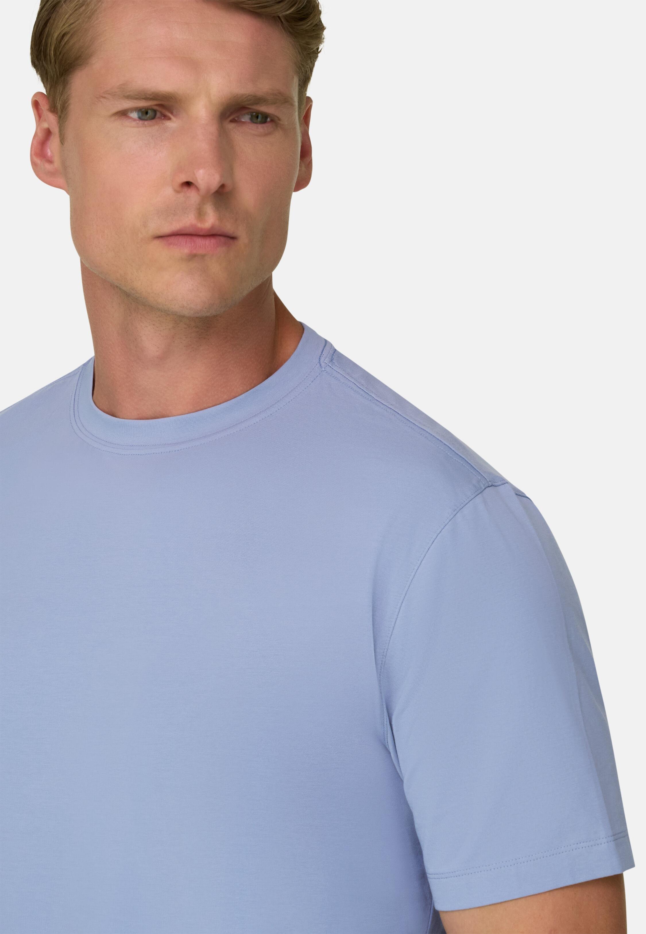 تي شيرت من جيرسيه قطن سوبيما المطاطي أزرق فاتح, Light Blue, medium