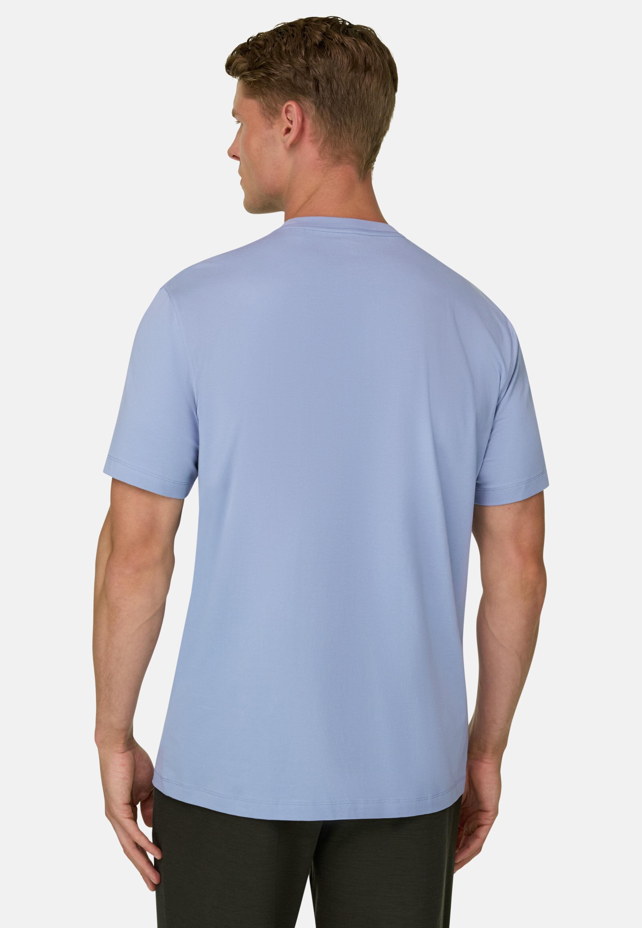 تي شيرت من جيرسيه قطن سوبيما المطاطي أزرق فاتح, Light Blue, medium