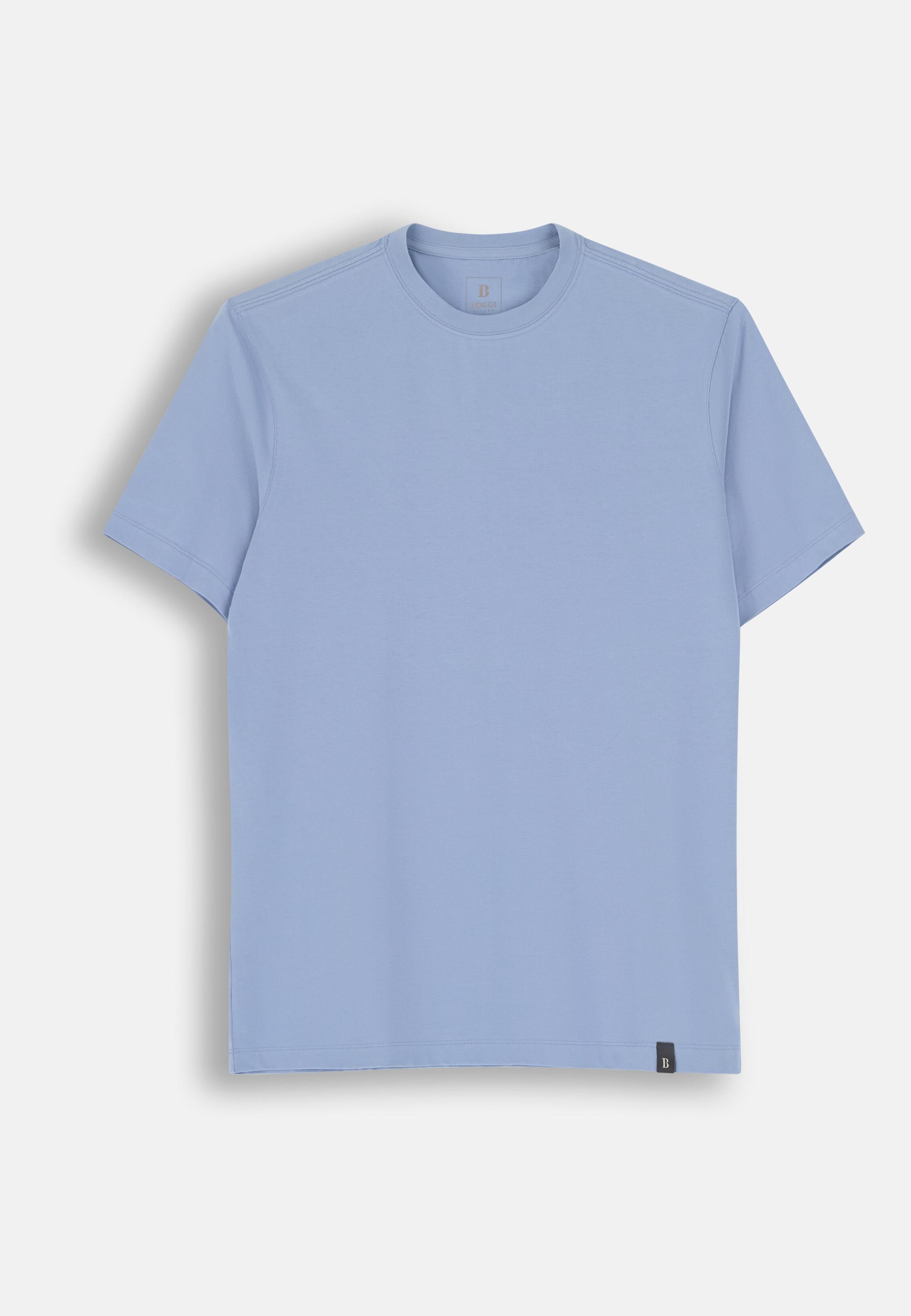 تي شيرت من جيرسيه قطن سوبيما المطاطي أزرق فاتح, Light Blue, large image number 3