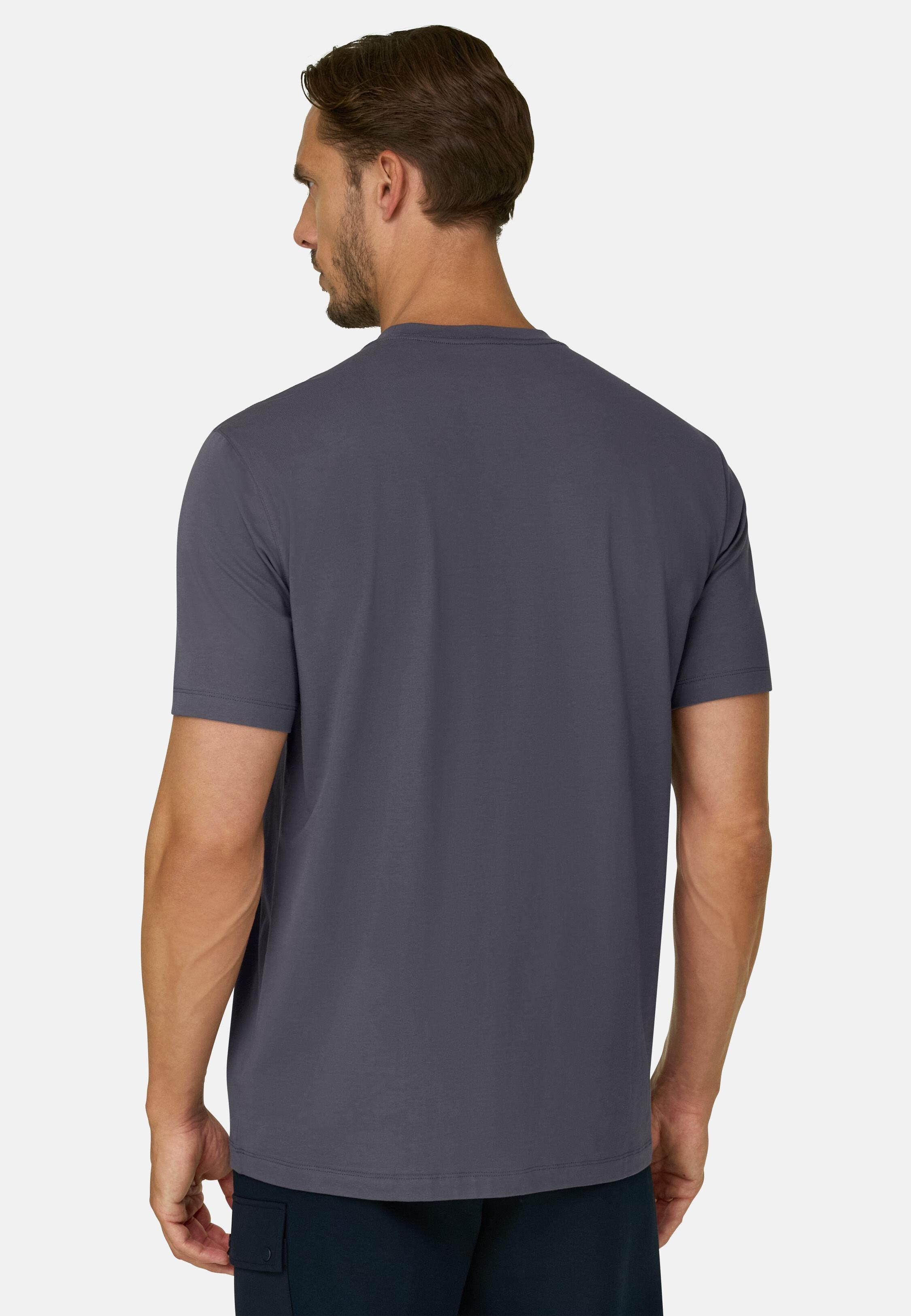 تي شيرت من جيرسيه قطن سوبيما المطاطي رمادي داكن, Dark Grey, medium