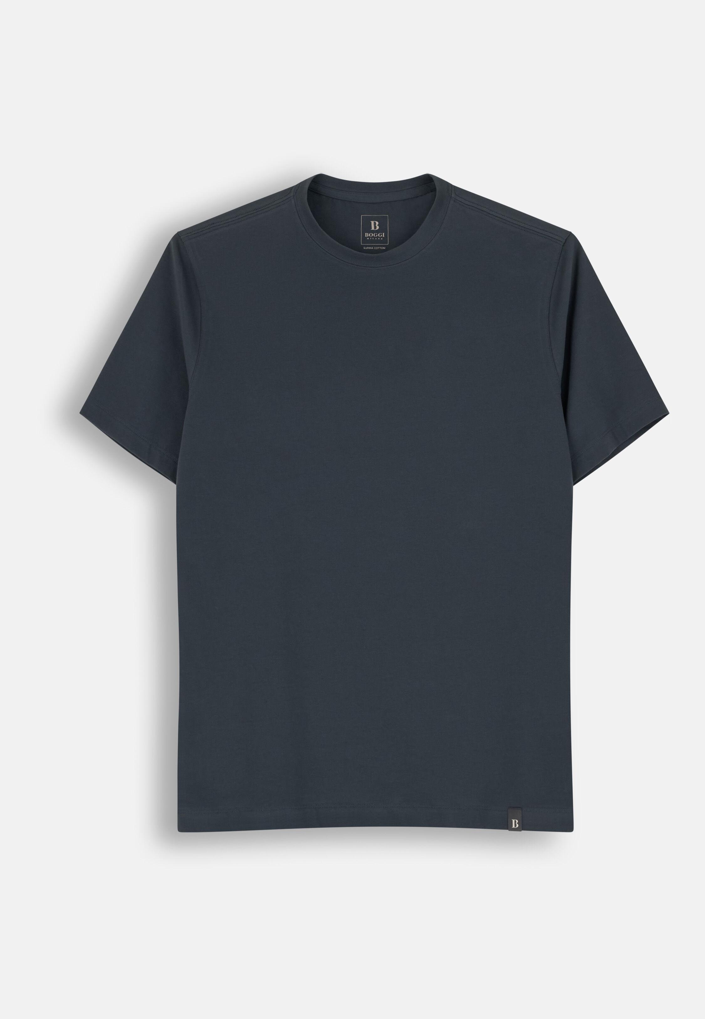 T-Shirt in Stretch Supima Cotton Jersey, Dark Green, 3901_DKGE, large image number 3
