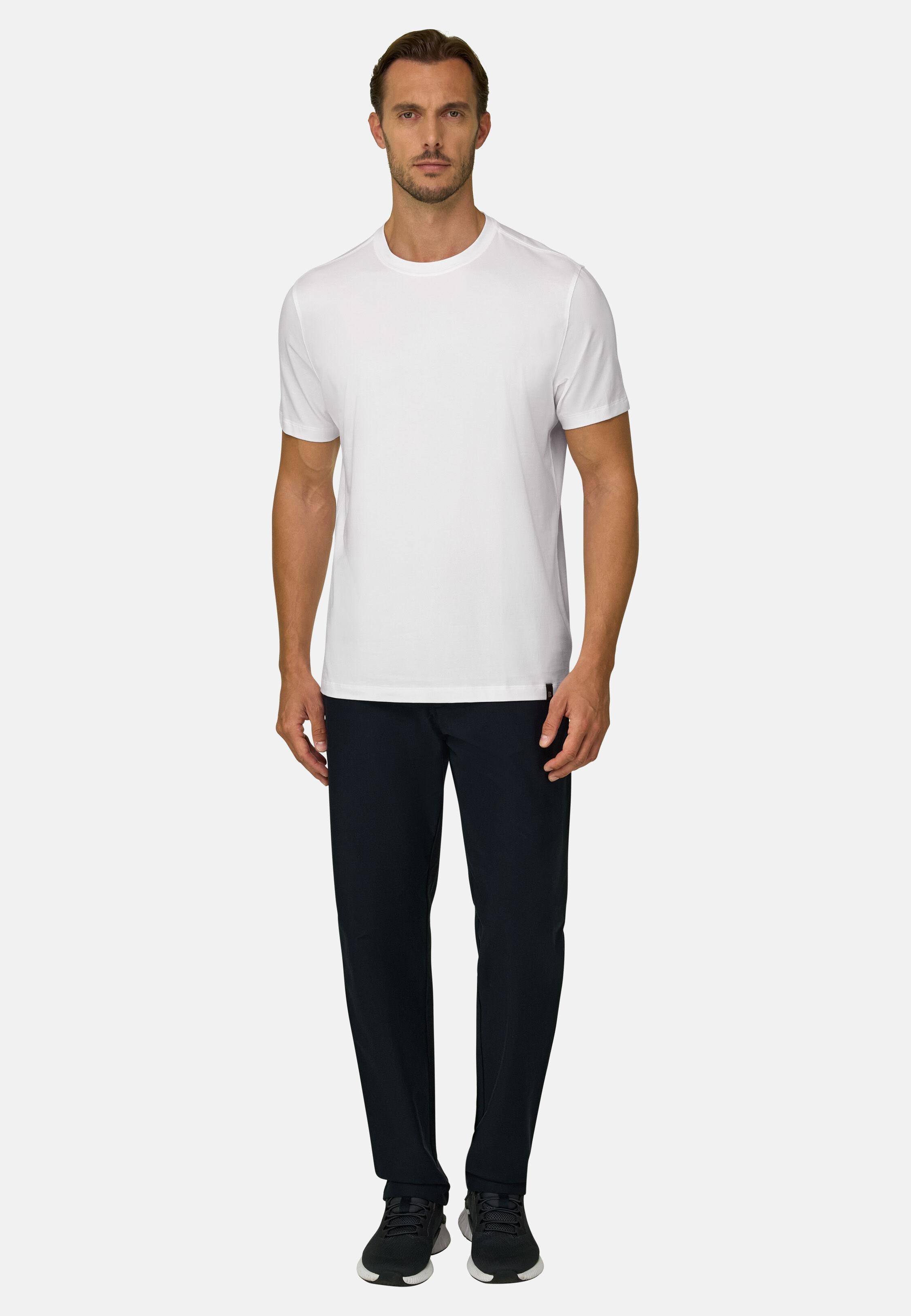 تي شيرت من جيرسيه قطن سوبيما المطاطي أبيض, White, large image number 0
