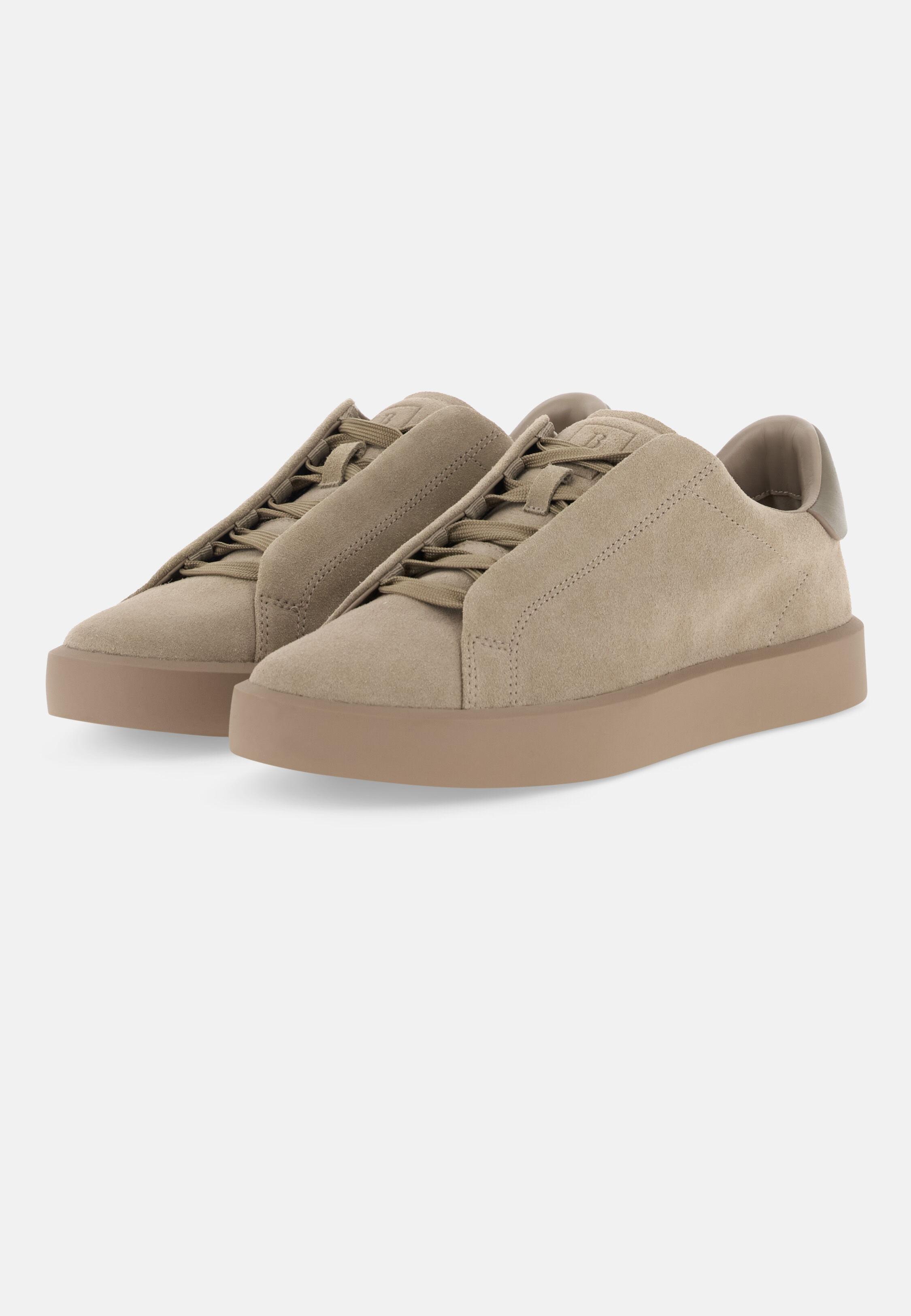 Essence Trainers in Suede, Beige, Taupe, medium