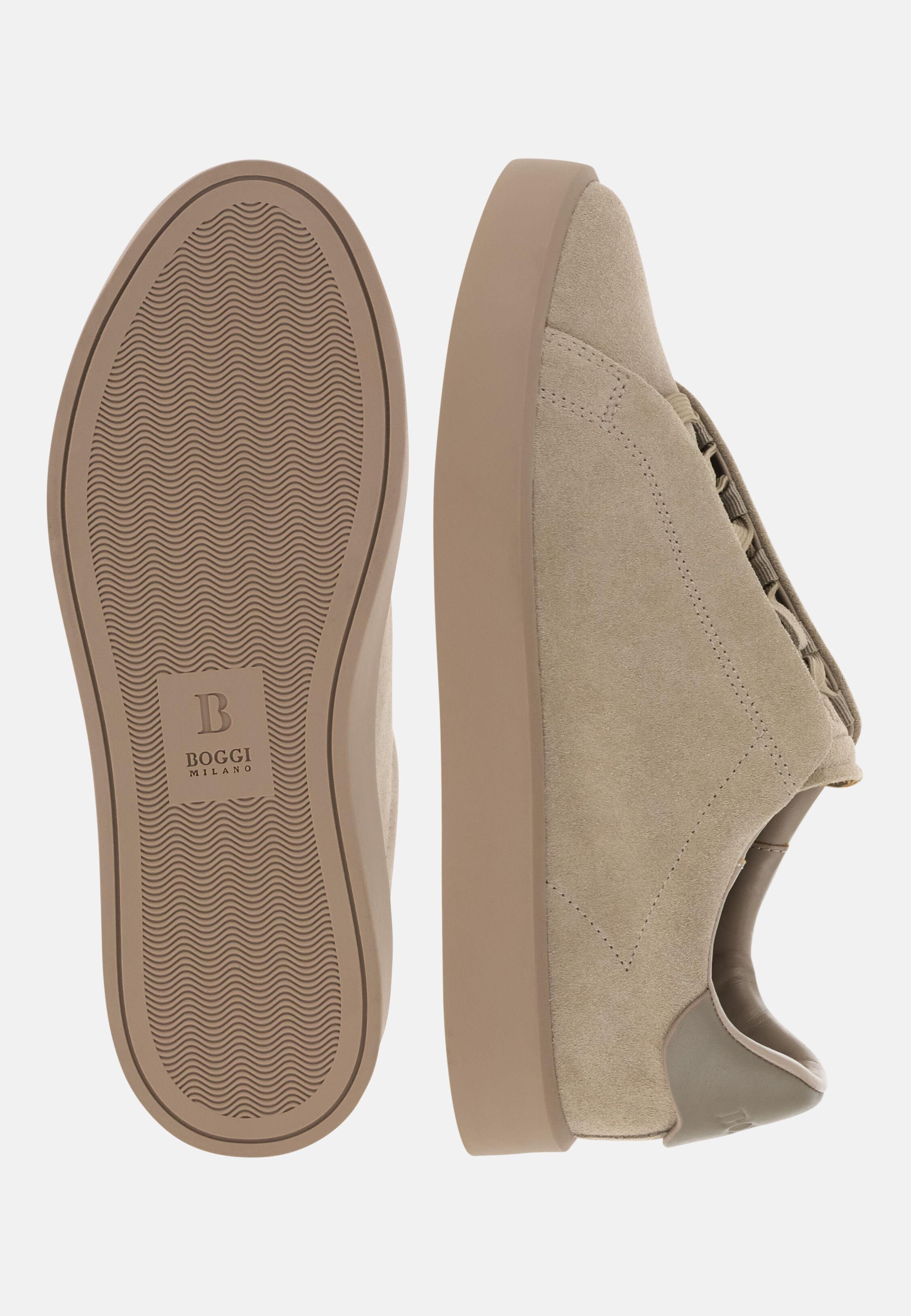 Essence Trainers in Suede, Beige, Taupe, medium