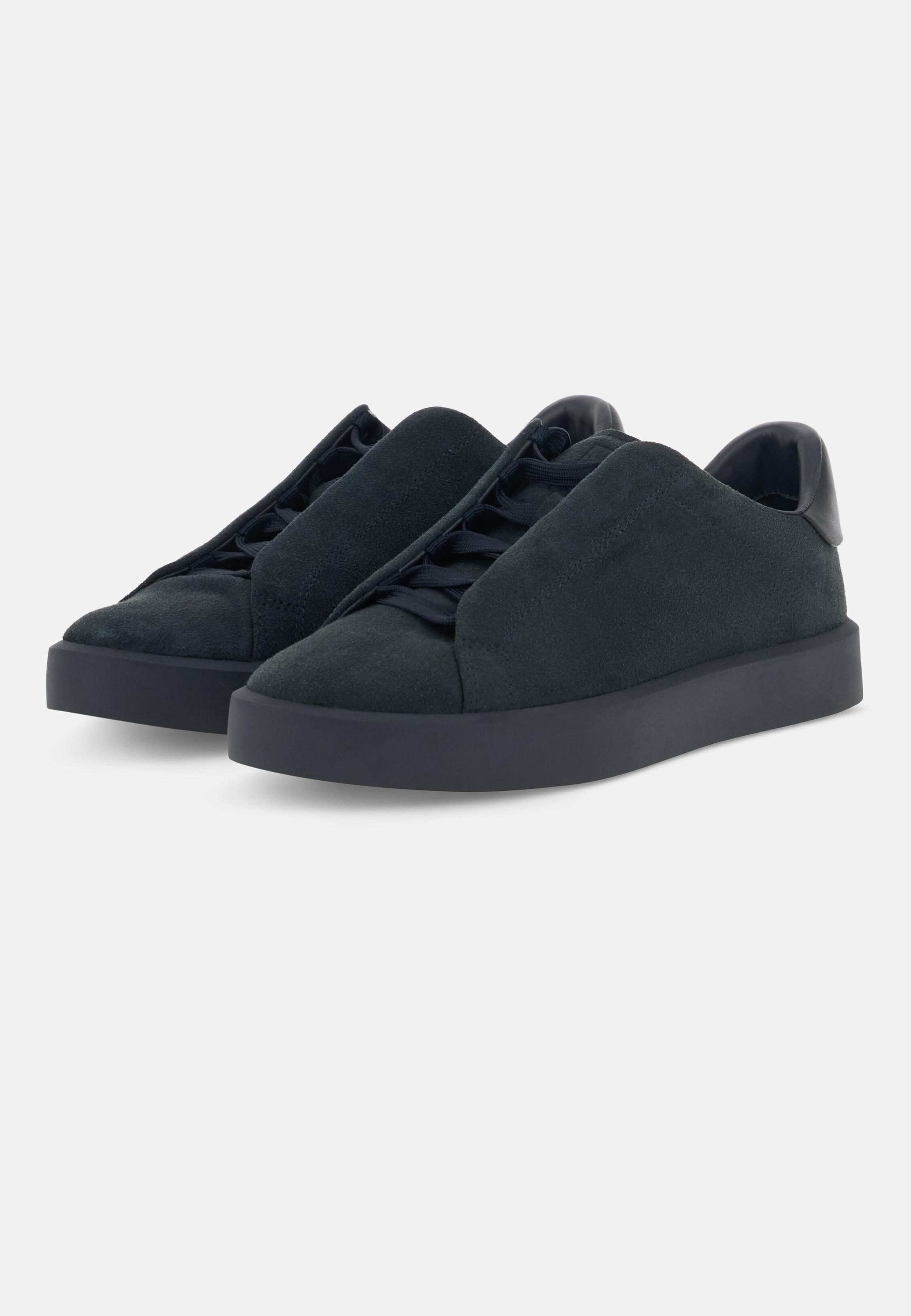 Essence Suede Trainers Navy blue, Navy blue, large image number 1
