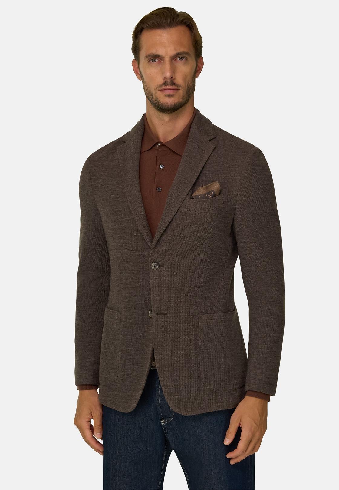 Blazer Micro Structured Wool Brown, Brown, large image number 0