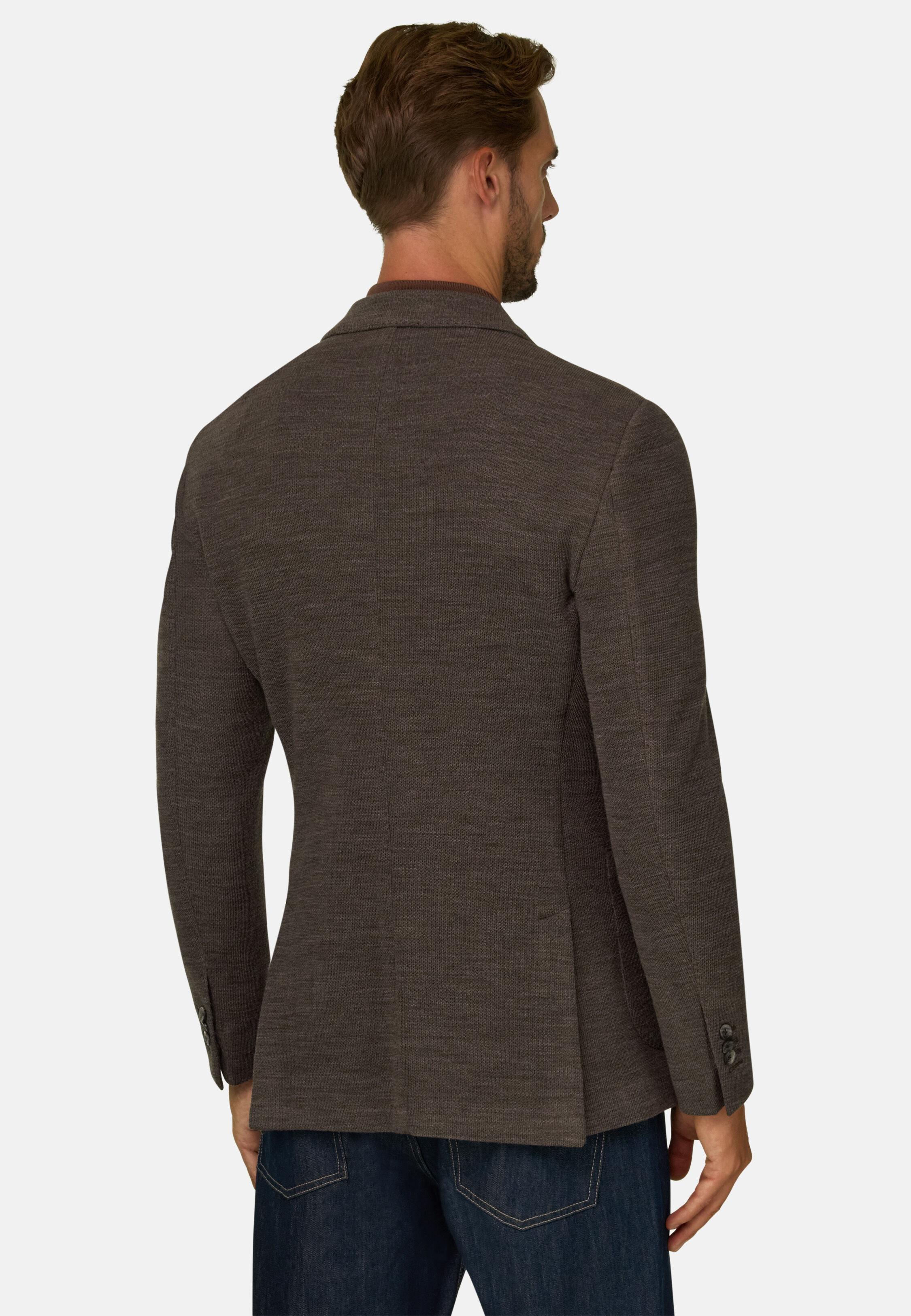 Blazer Micro Structured Wool Brown, Brown, large image number 3