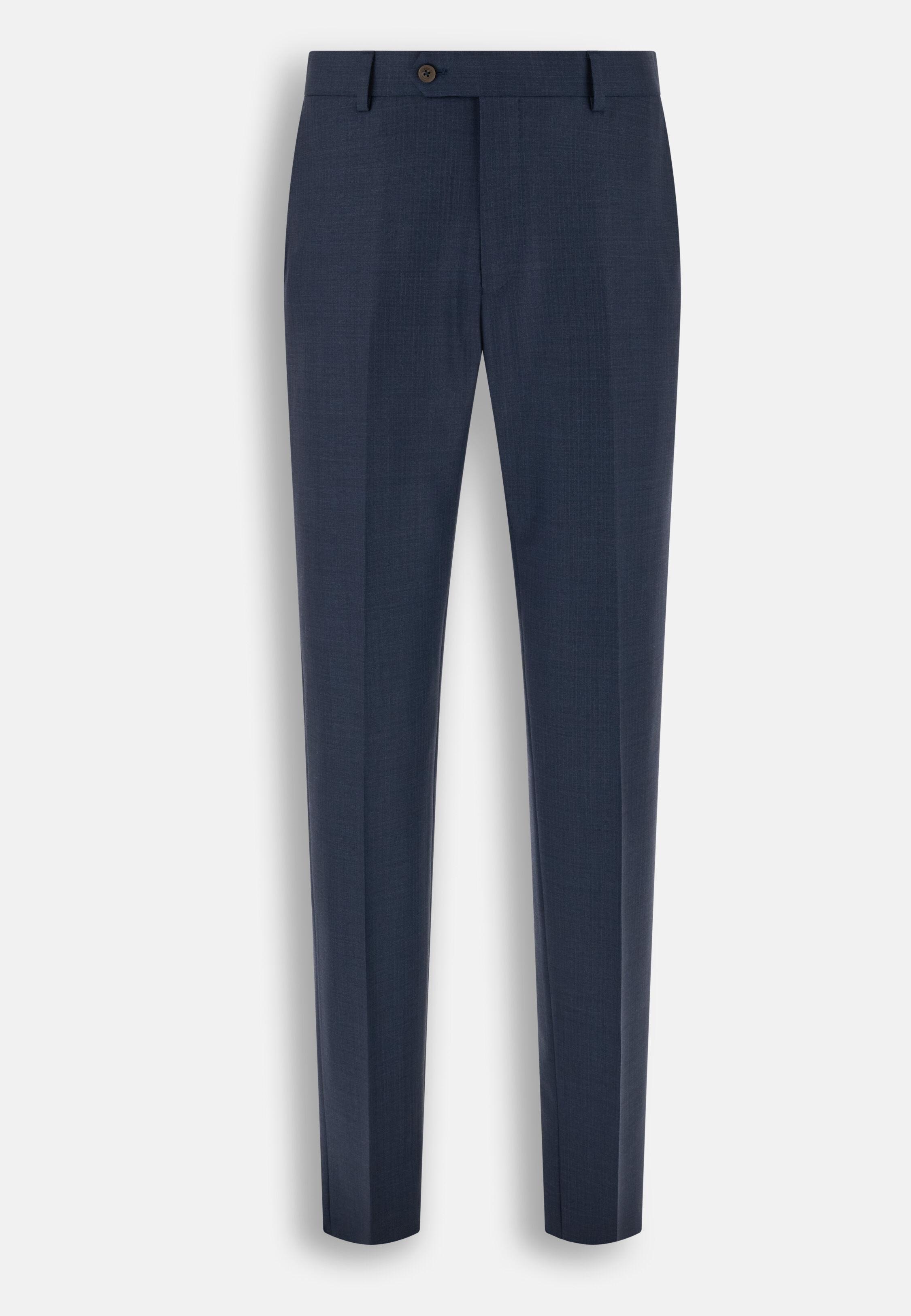 Suit in Pinstripe Wool, Blue, Blue, large image number 6