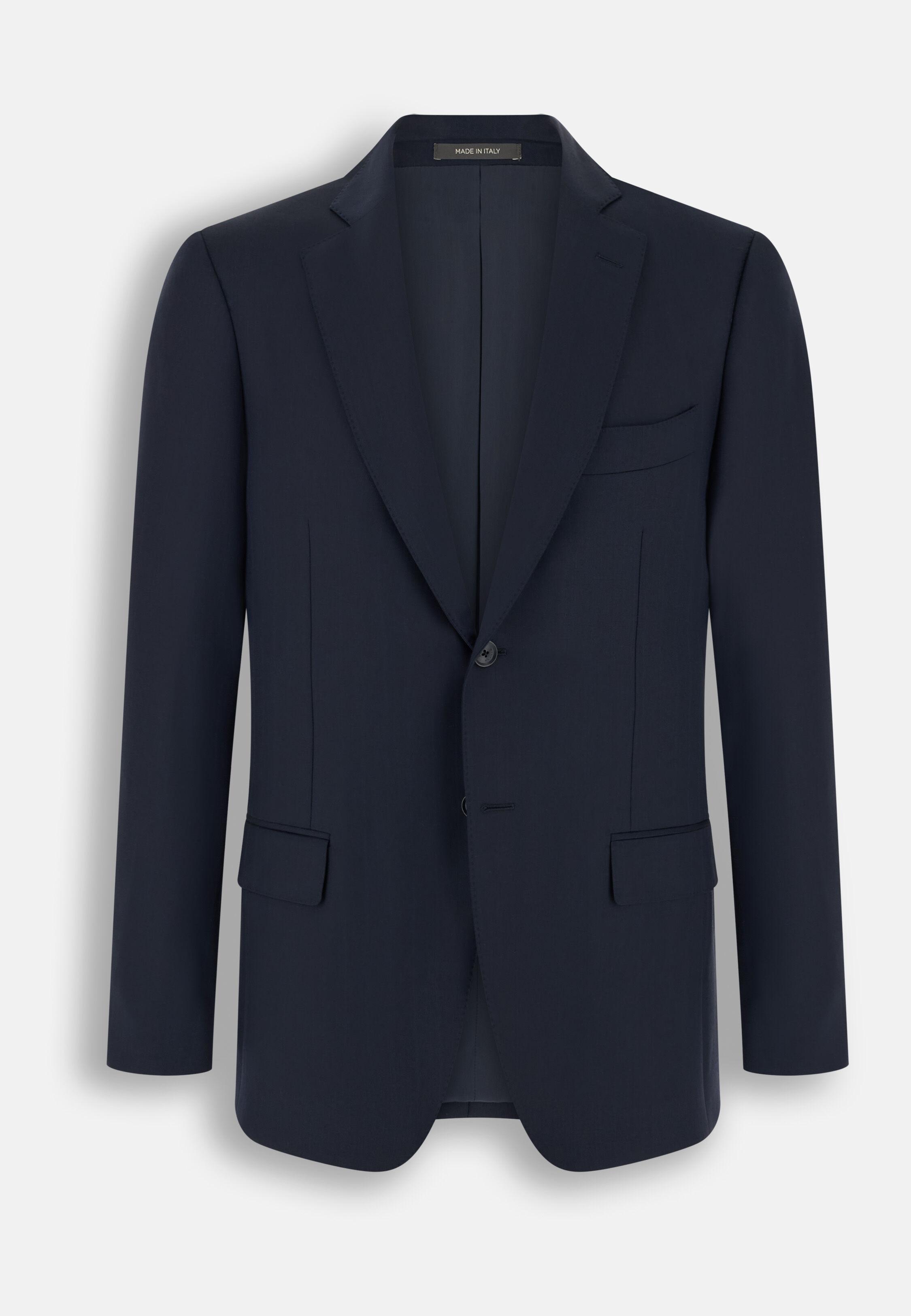 بدلة من صوف S130 بنقشة خطوط رفيعة أزرق كحلي, Navy blue, large image number 4
