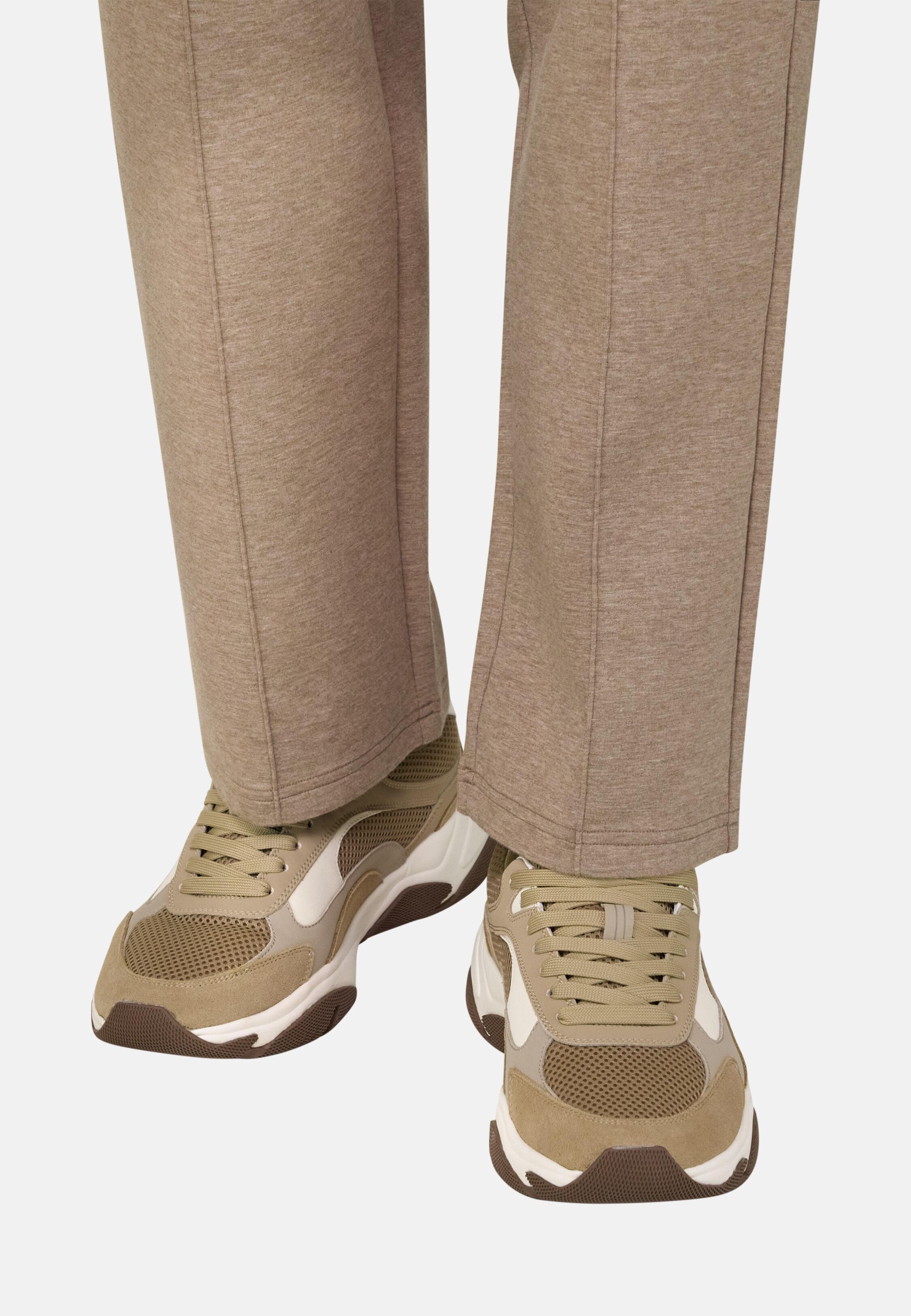 Storm Trainers in Leather and Technical Fabric, Camel, 3901_CAML, large image number 0
